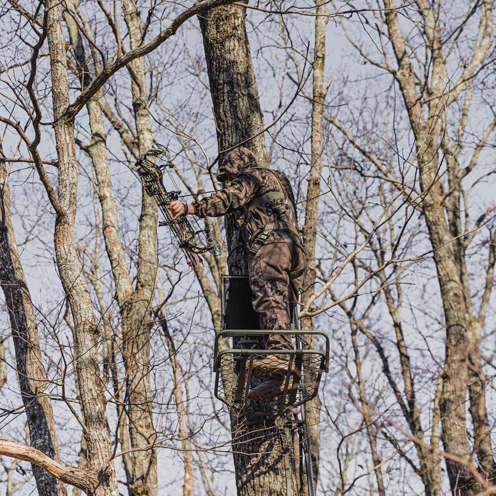 Summit Treestands Ledge XT Tree Stand Hang-on | Lightweight | Folding Comfort-Mesh Seat (SU82117),Black