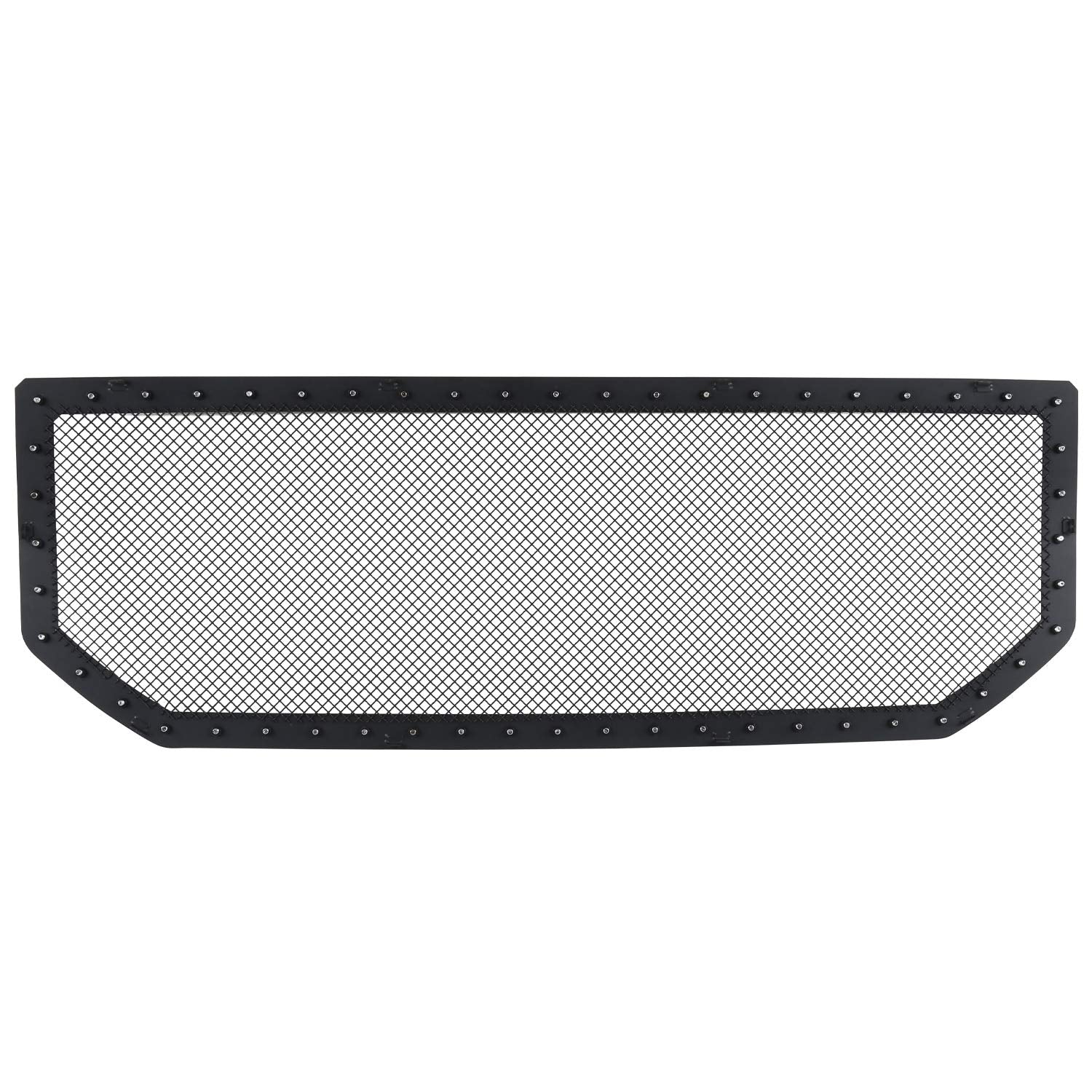 Front Mesh Black Spec-D Tuning Hood Grille Insert Rivet Style 1PC Compatible with 2016-2018 GMC Sierra 1500