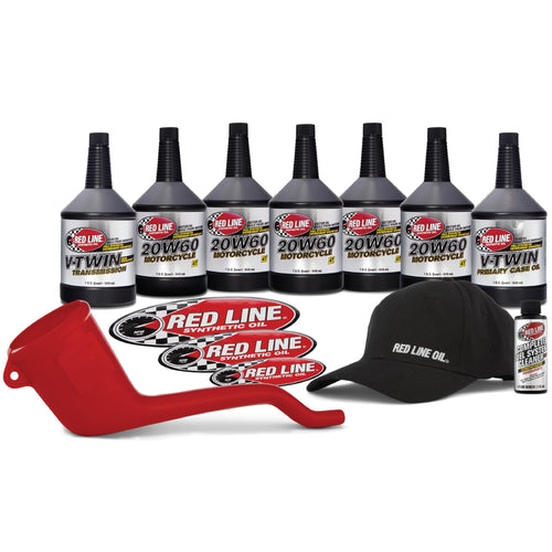 20W60HD Red Line Powersport Motor Oil V-Twin - 1 Powerpack Kit