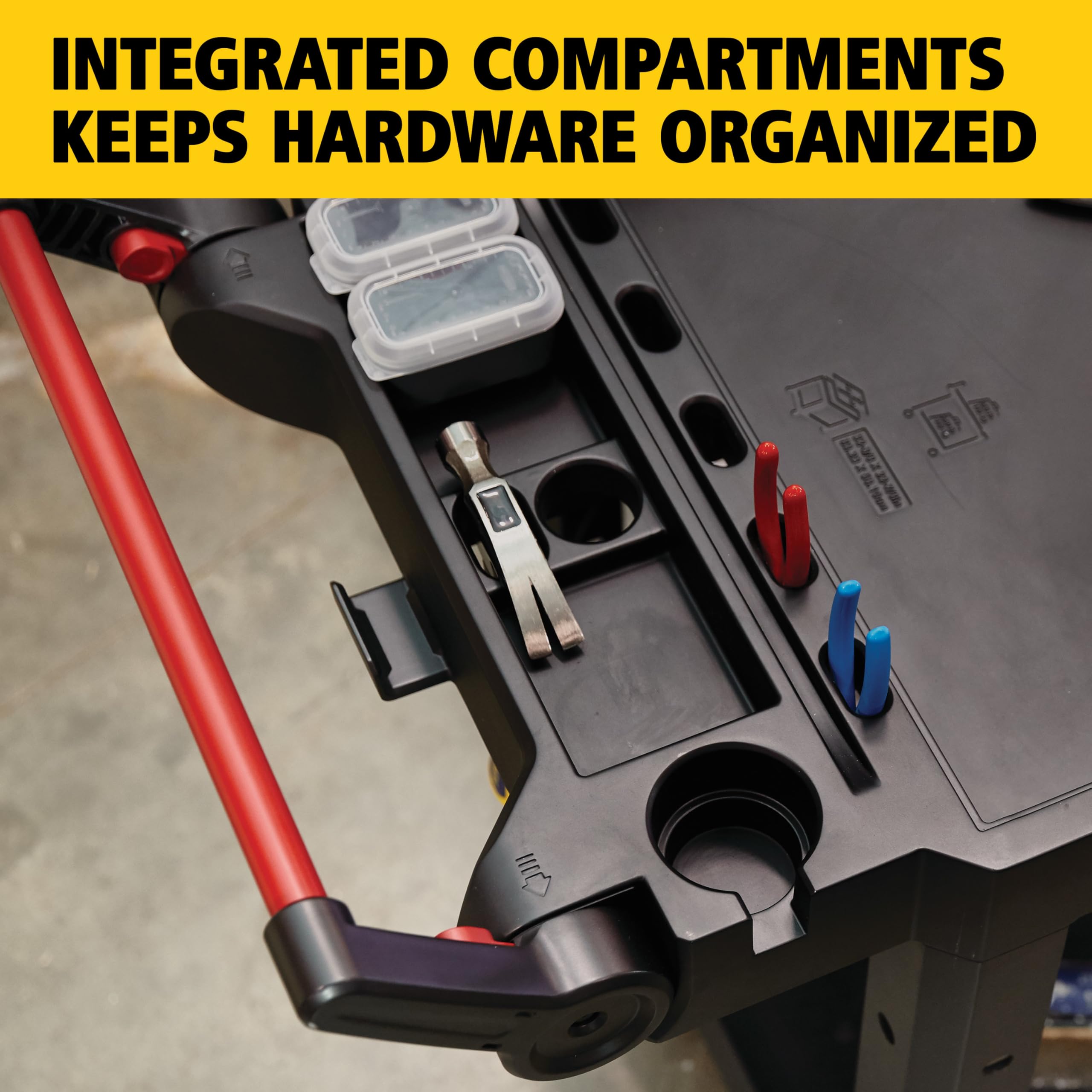Rubbermaid Commercial Products Adaptable Heavy Duty Utility/Service Cart, Medium, 500 lb. Capacity, Black, for Warehouse/Garage/Cleaning/Maintenance