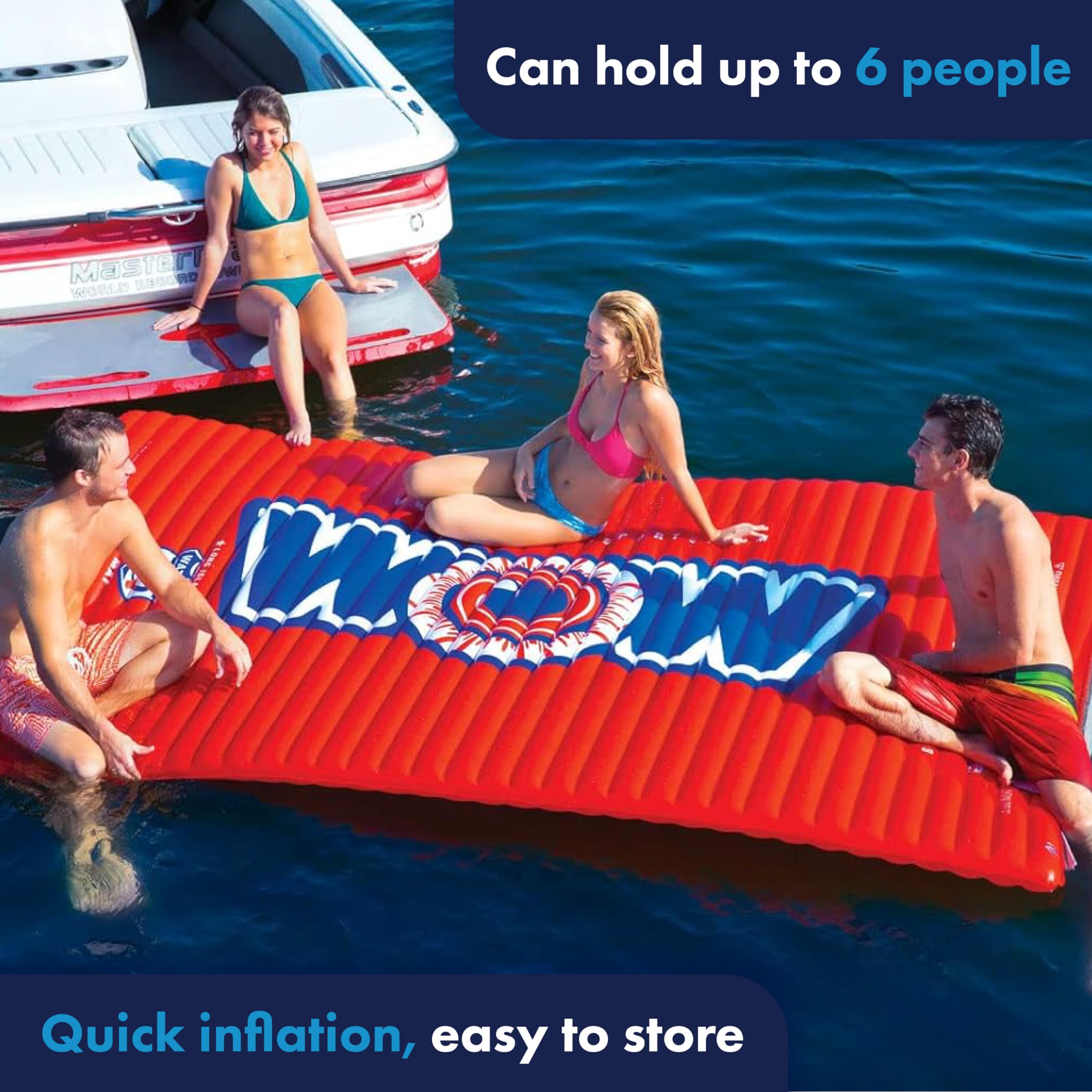 WOW Sports 12-2040 WOW Watersports Water Walkway - Red (10 x 6 Feet)
