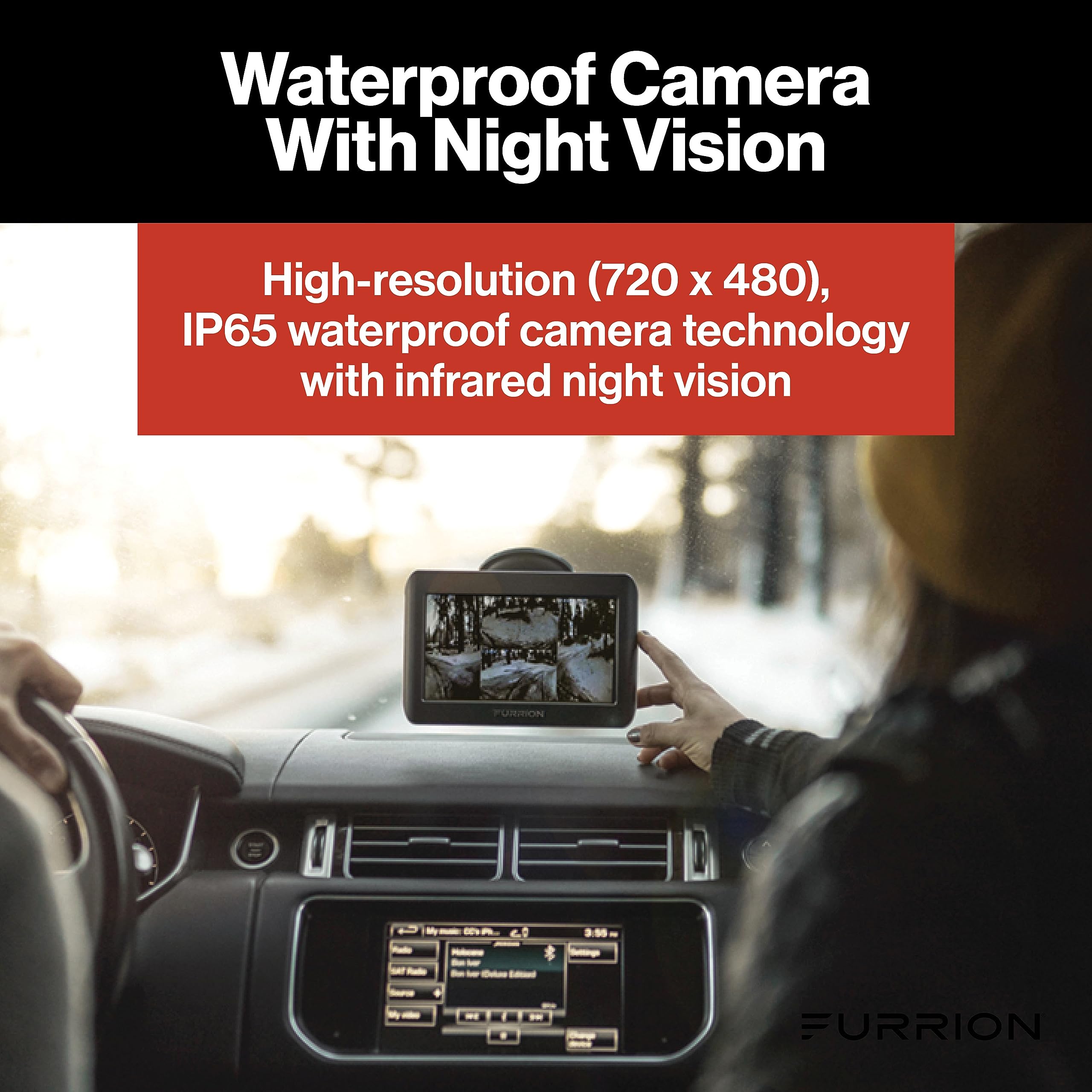 Furrion Vision S Wireless Backup Camera System RV with 5-Inch Monitor, 1 Rear, Infrared Night Vision, Wide-Angle View, Hi-Res, Waterproof - FOS05TASM
