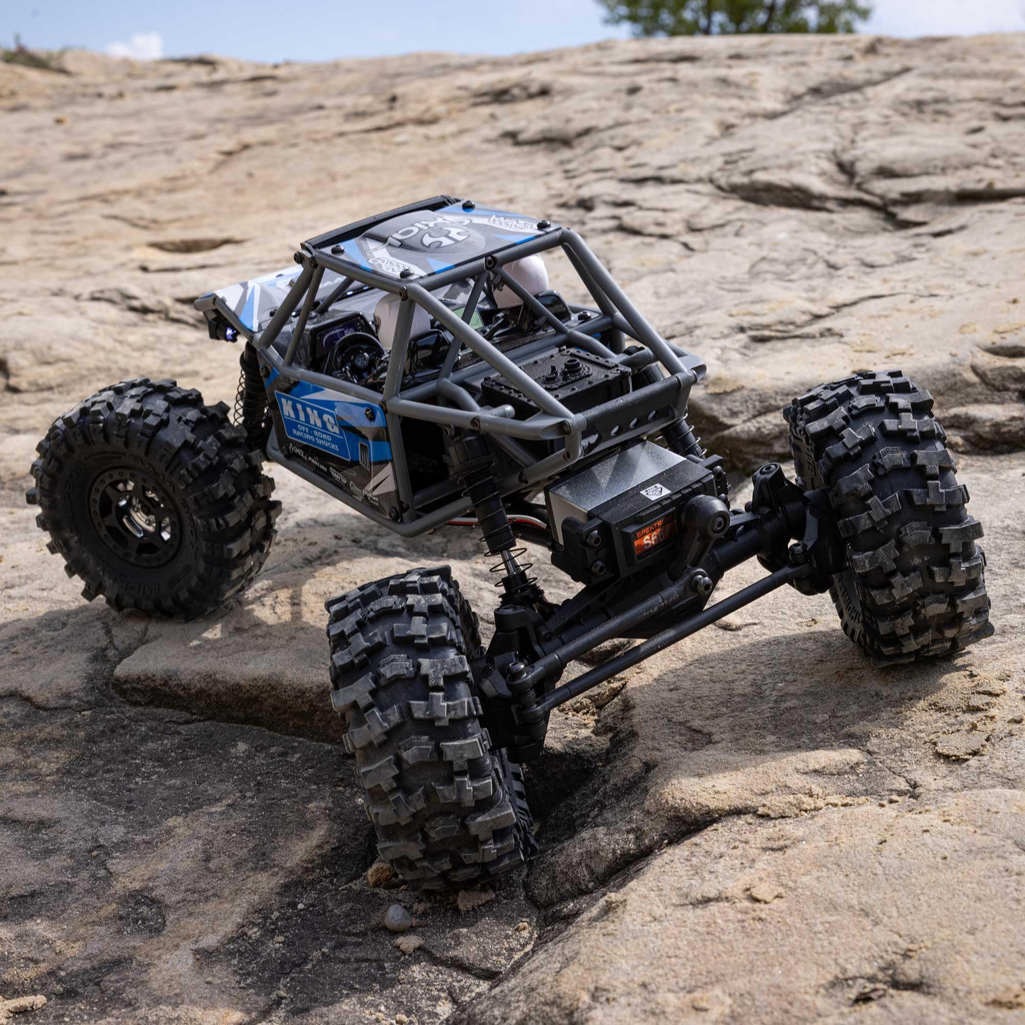 Axial RC Truck 4WS UTB18 Capra 1/18th 4x4 RTR (Comes with Everything Needed to Run), Blue, AXI-1750T1