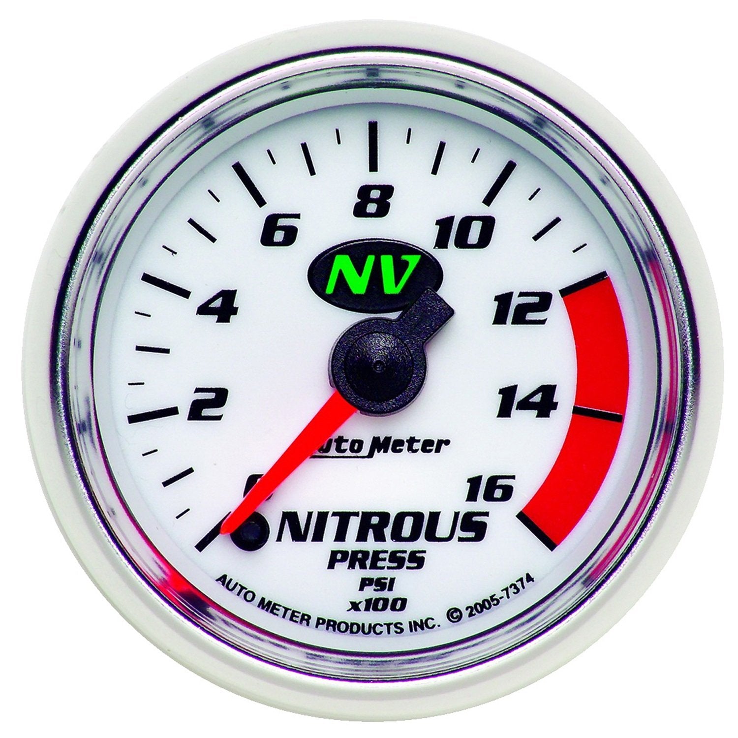 Nitrous Pressure Gauge Auto Meter 7374 NV Full Sweep Electric
