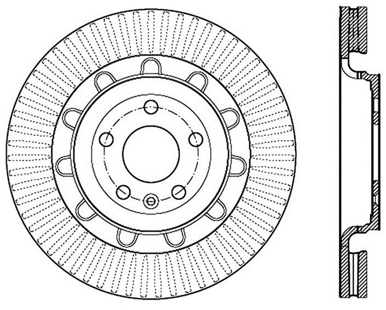 StopTech Sport Slotted Brake Rotor 126.65136SR (Front Right), 1 Pack
