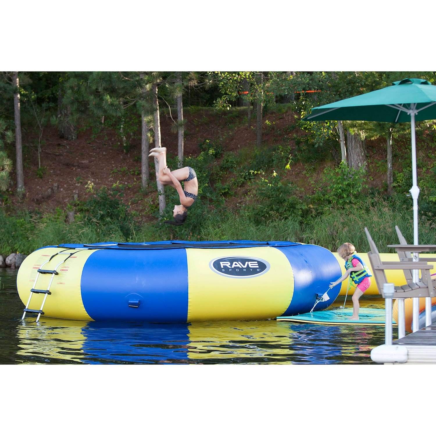 Eclipse Water Bouncer RAVE Sports, Blue/Yellow, 12 Foot