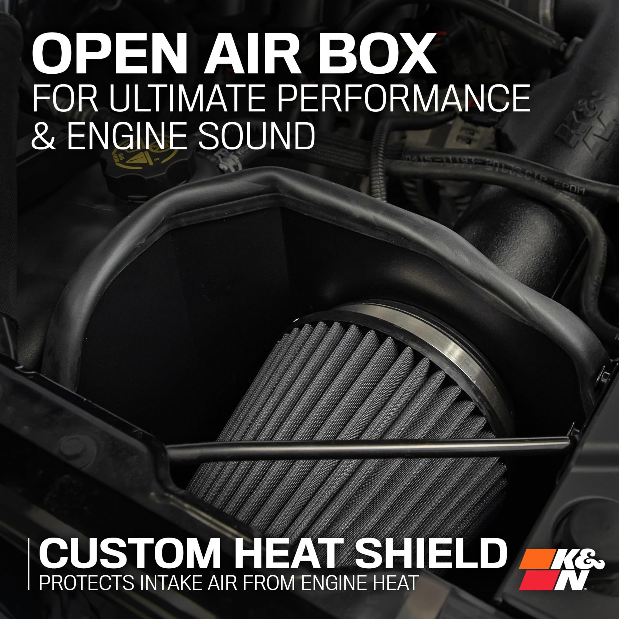 Cold Air Intake System K&N: Dry-Flow Air Filter, Increase Performance & Towing: Compatible with 2014-2020 Chevy/GMC/Cadillac Silverado 1500, Suburban, Tahoe, Sierra 1500, Yukon, Escalade, 30-3082