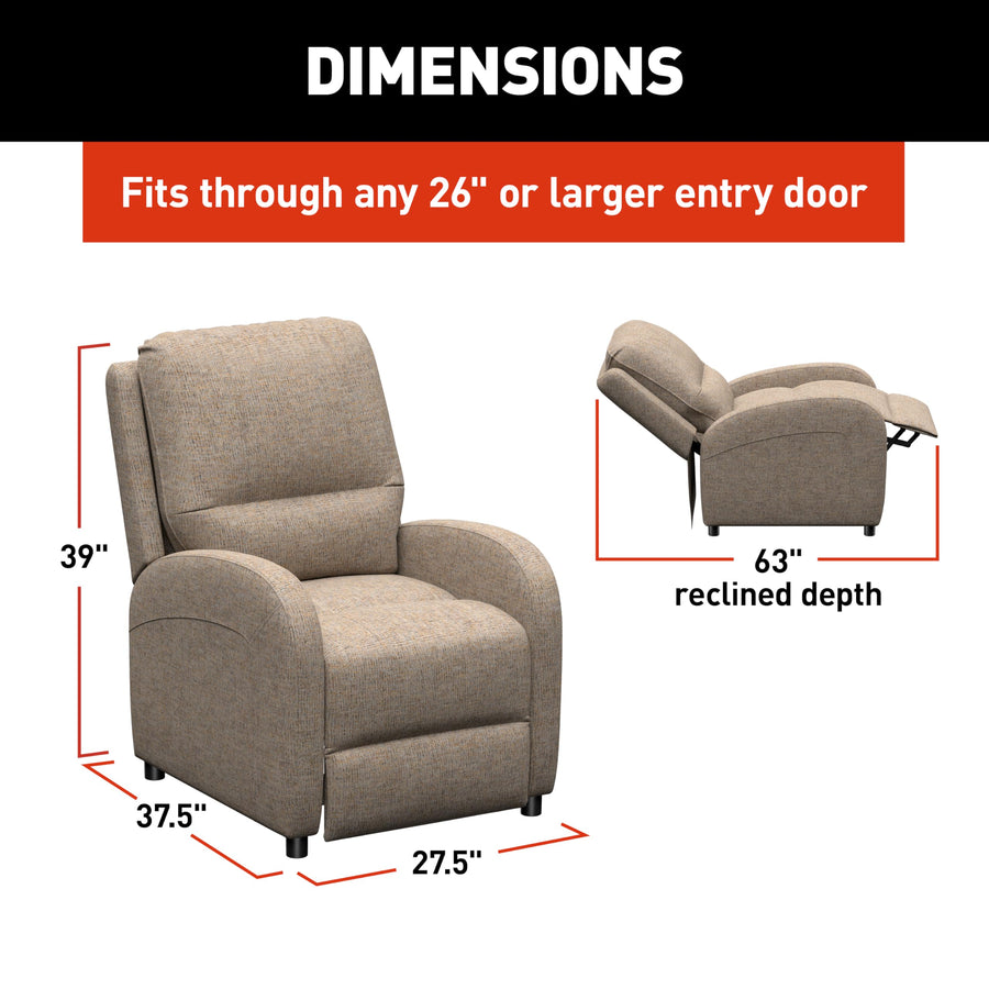 Signature THOMAS PAYNE RV Pushback Recliner with Easy Manual Recline Functionality, High-Density Foam - Dellmead 2024044215