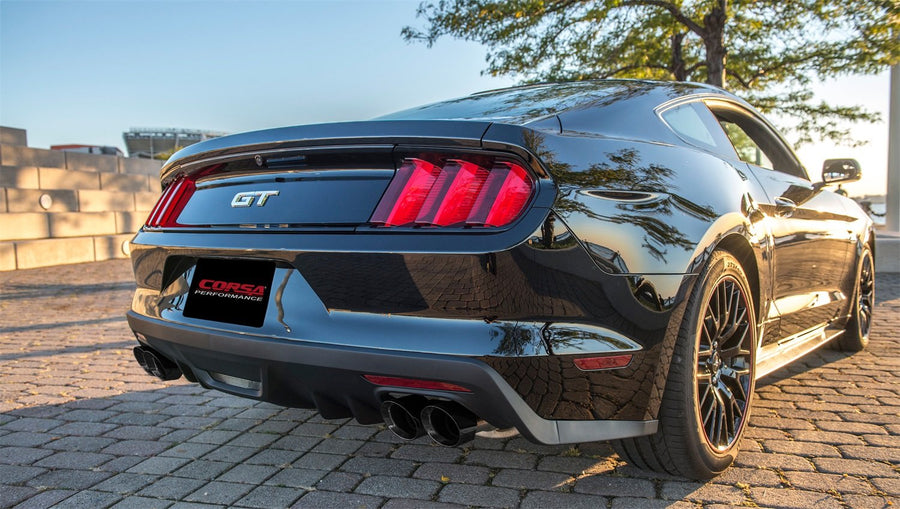 Cat Back Exhaust Corsa 14337BLK with Black Tip (Ford Mustang GT)