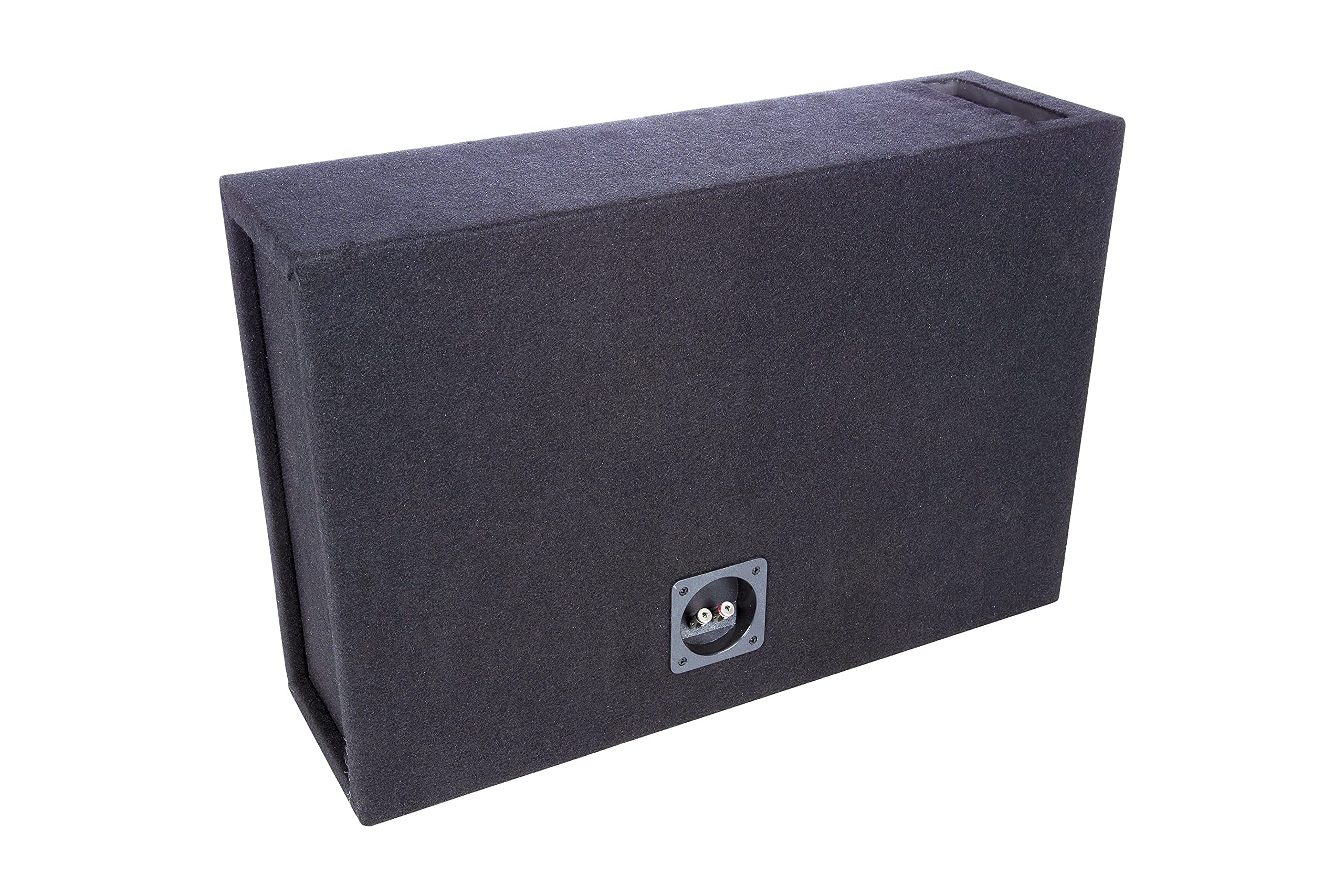 Atrend Single Vented 10" Bbox Subwoofer Enclosure- Pro Audio Tuned Car Subwoofer Boxes & Enclosures - Premium Subwoofer Box Improves Audio Quality, Sound & Bass - Nickel Finish Terminals