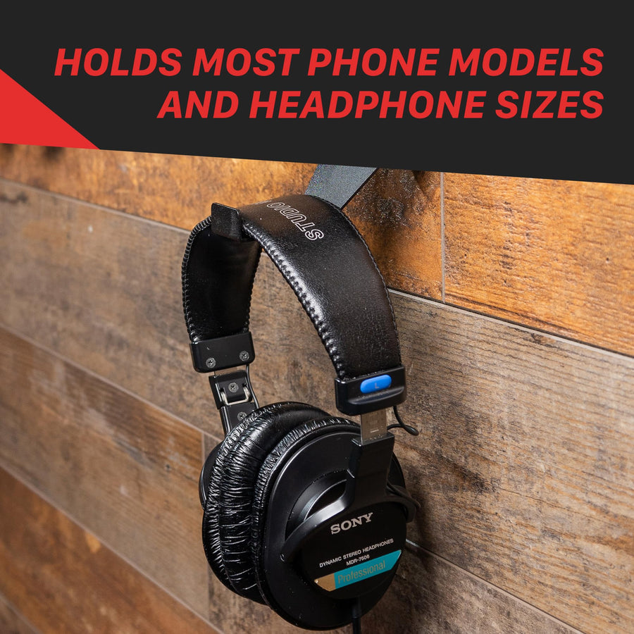 Maxshine Phone & Headphone Universal Holder | Wall-Mounted Organizer Rack for Garage & Mobile Detailing | Durable Anti-Corrosive Metal Hanger | Professional Car Care & Auto Detailing Accessory