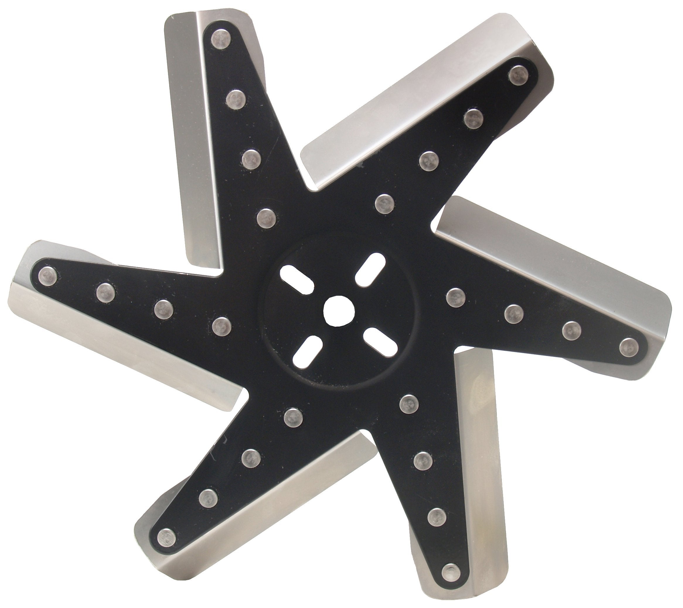 19113 Derale 13" High Performance Stainless Steel Flex Fan Standard Rotation , Black