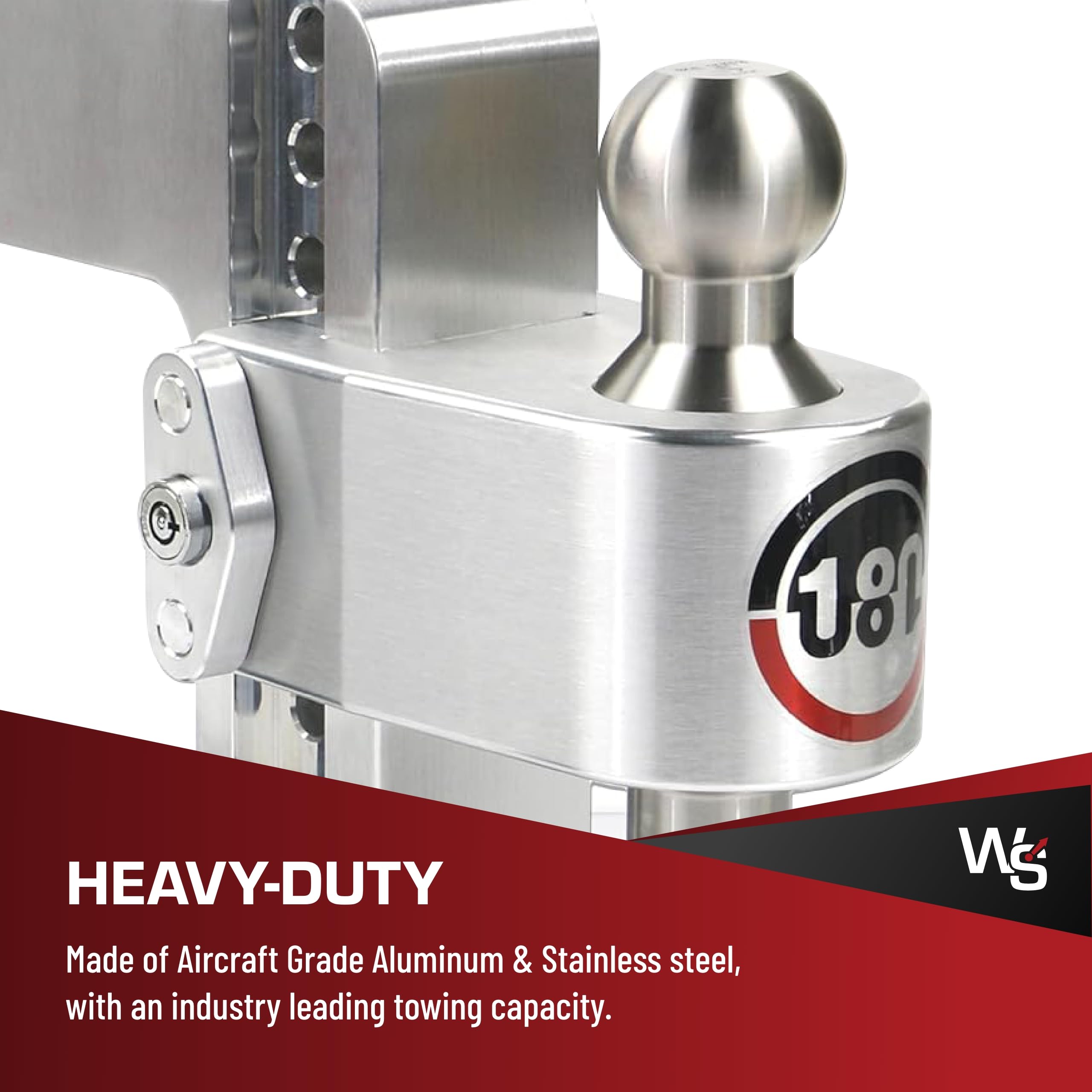 Adjustable Weigh Safe Trailer Hitch Ball Mount - 6" Adjustable Drop Hitch for 3" Receiver - Premium Heavy Duty Aluminum Trailer Tow Hitch w/ Stainless Steel Tow Balls (2" & 2 5/16") - 21,000 lbs GTW