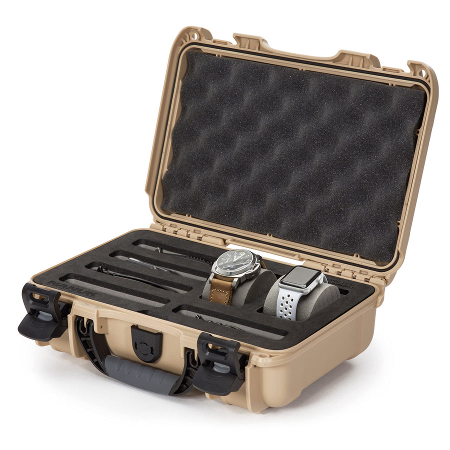 Case Nanuk w/Foam Insert for 2 Watches and 5 Knives - Tan 909-2WT5KNI0
