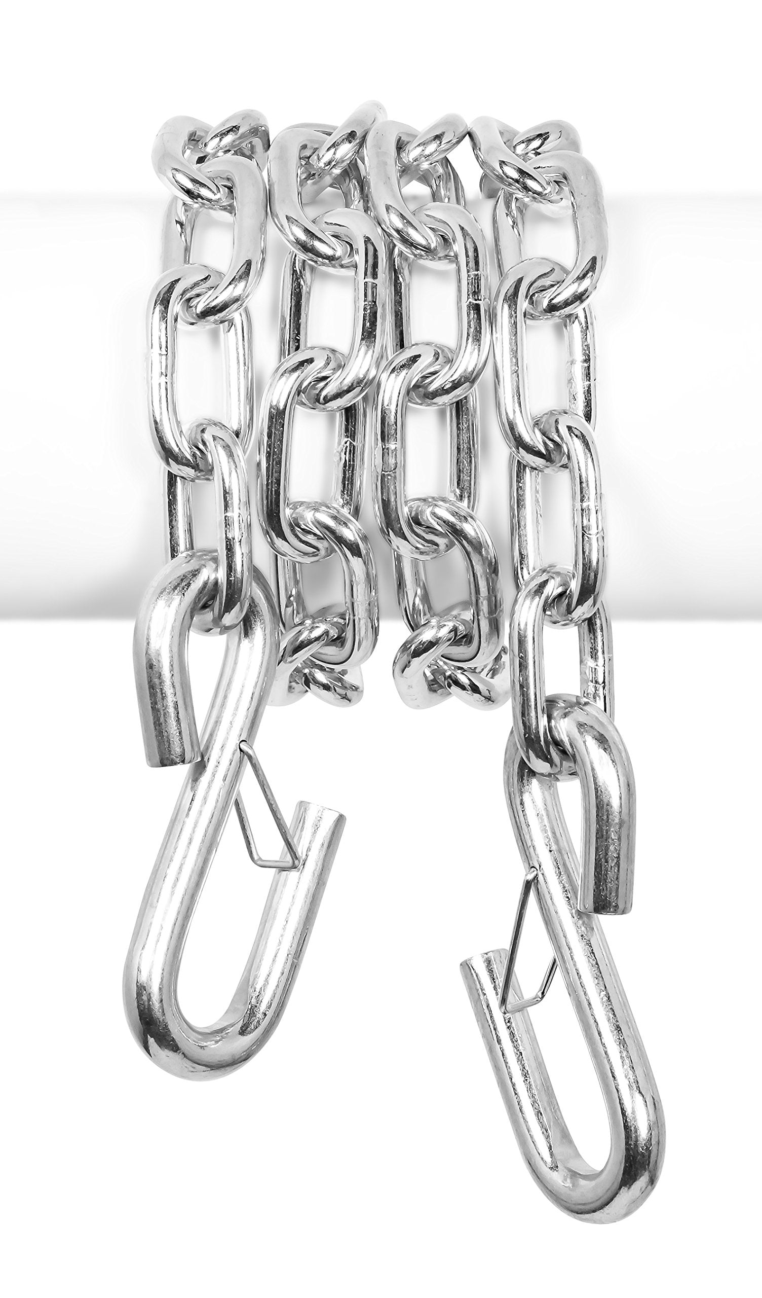 Camco 48" Heavy Duty Steel Safety Chains with Spring Hooks - Secures Tow Vehicle to Trailer - Class II 3,500 lb Capacity - Great for RV, Trailer, and Boat Towing - Rust Resistant - (50023)