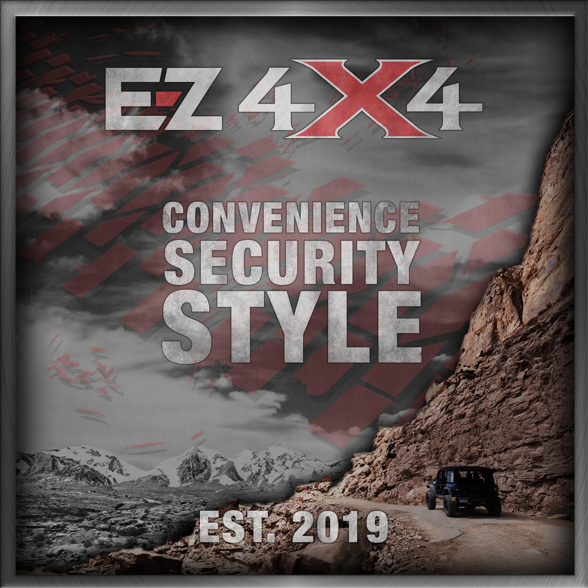 Folding Security Trunk/Storage Box EZTrunk for TJ 1997-2006 by EZ4X4 Patented & Patent Pending