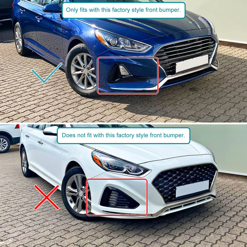 Front Bumper Lip Spec-D Tuning Compatible with Hyundai Sonata 2018-2019