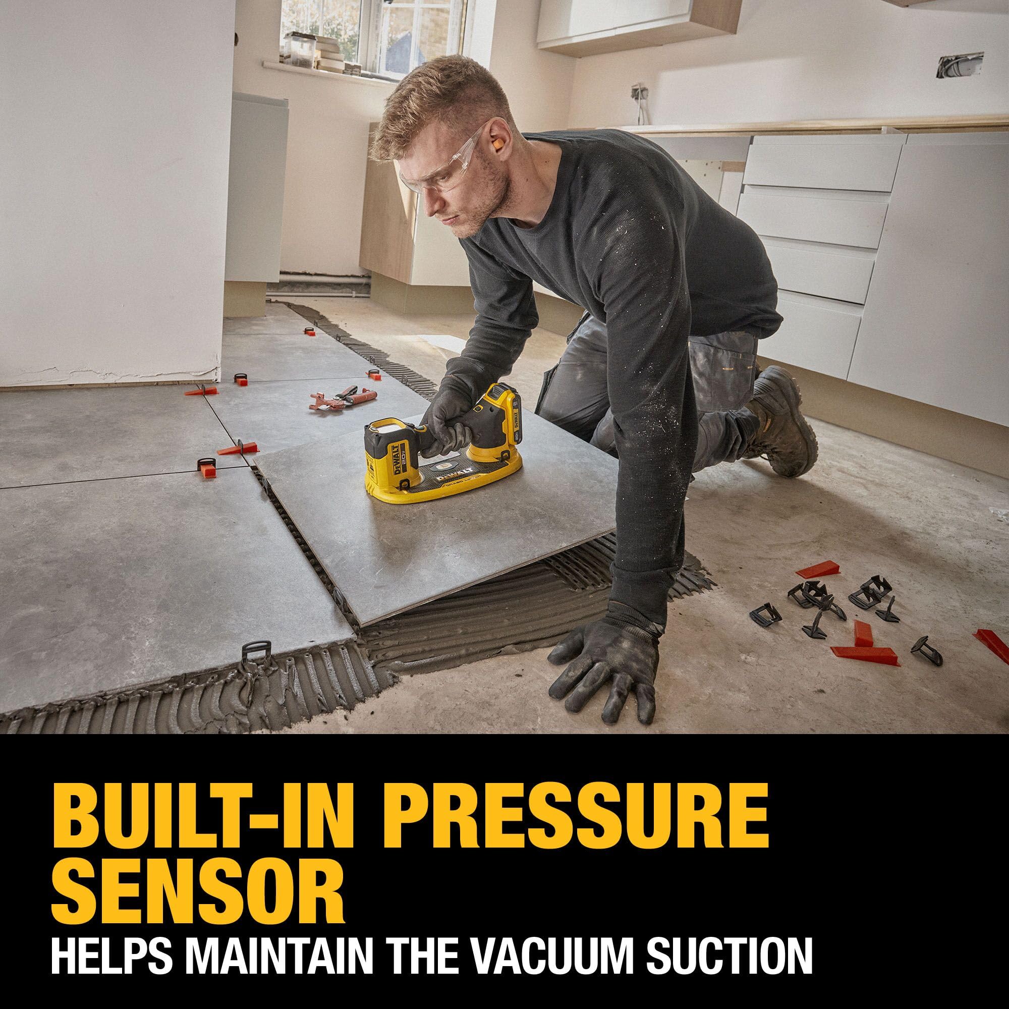 GRABO DEWALT 20V MAX Cordless Suction Lifter Kit with Battery and Charger Included, Lift-load Capacity of Up to 265 lbs. (DCE592D1)
