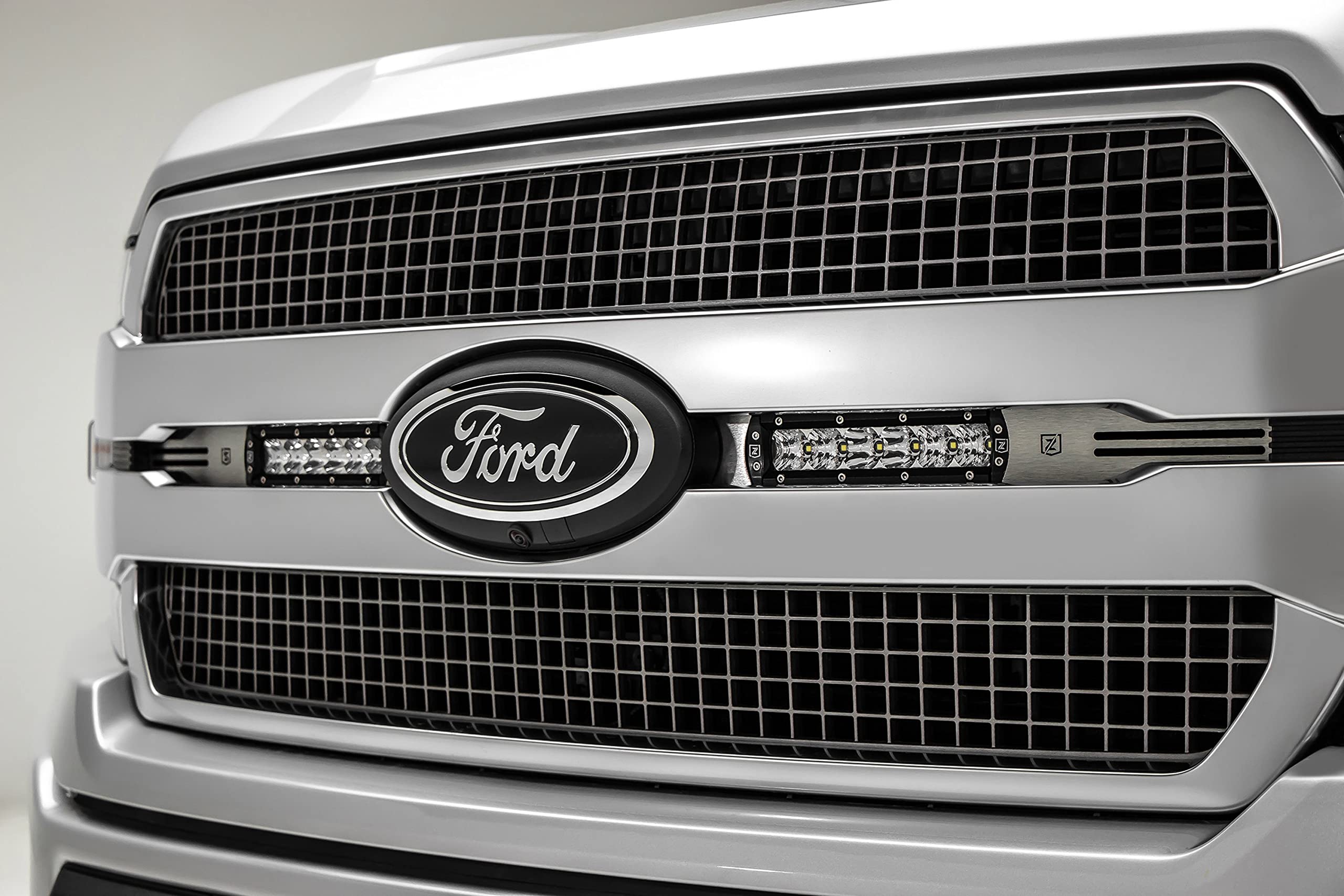ZROADZ 2018-2019 Ford F-150 OEM Grille Platinum LED Kit, Incl. (2) 6 Inch LED Straight Single Row Slim Light Bars - PN #z415583-KIT