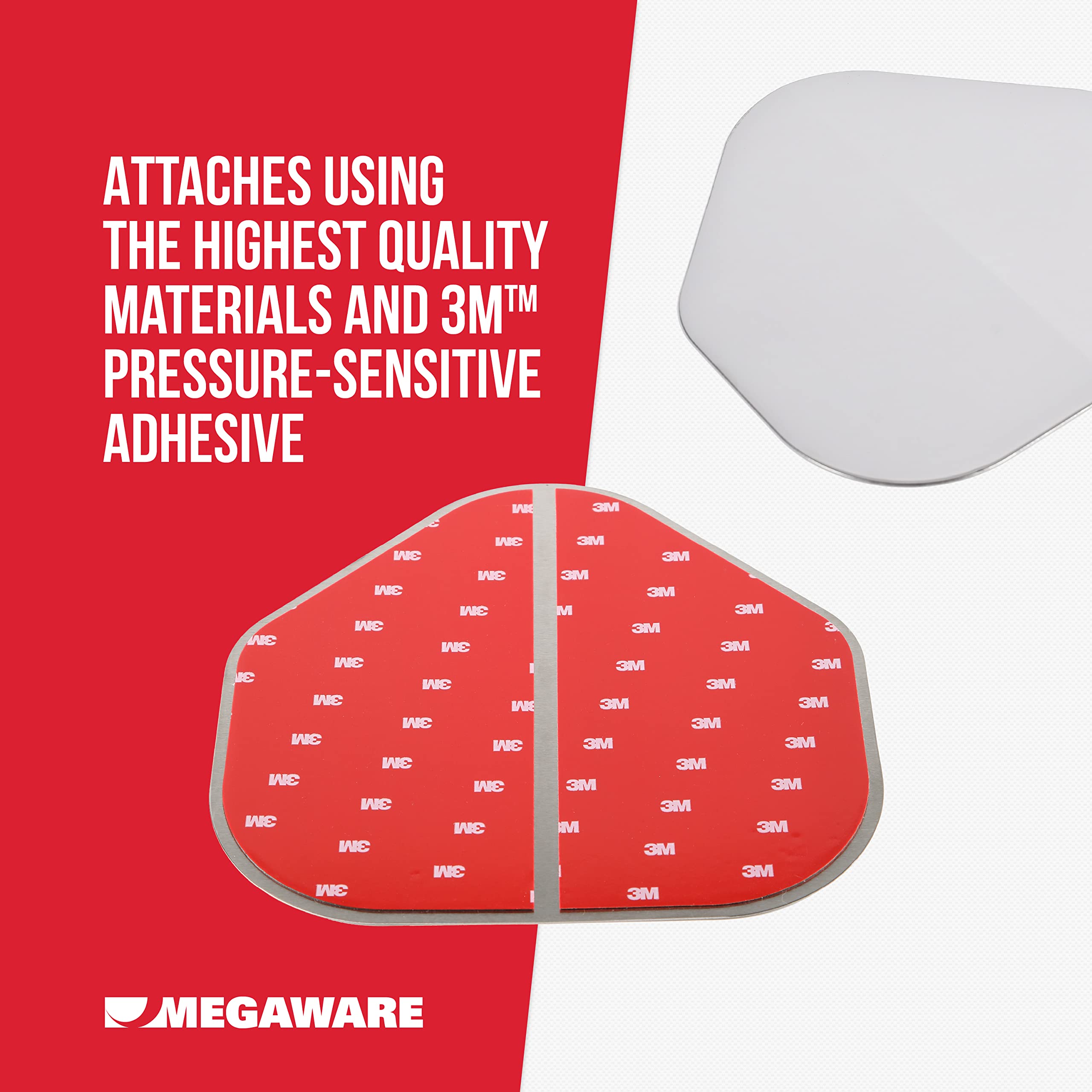 MEGAWARE ScuffBuster KEELGUARD XL BowGuard, Prevent Trailer Bow Roller Damage by Stern Eye Bolt; 3M Adhesive; Stainless Steel Mirror Polished Finish; Easily Bends; Solid (9" x 8.75")