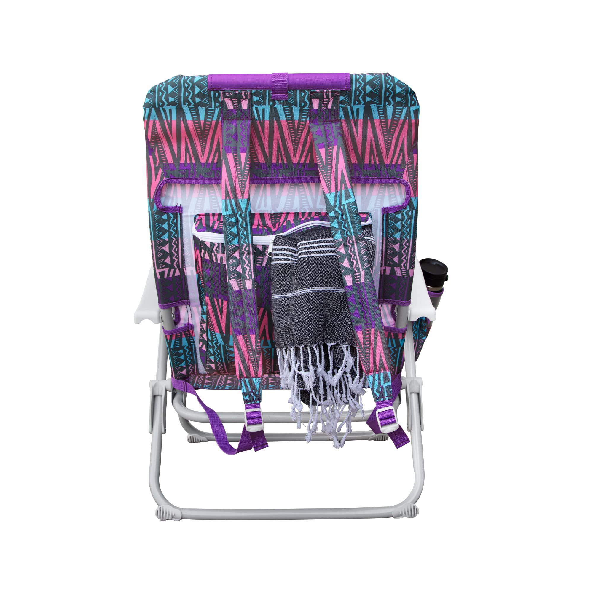 Backpack Hurley Beach Chair, One Size, Alloy Steel, Lightweight, Pink Violet
