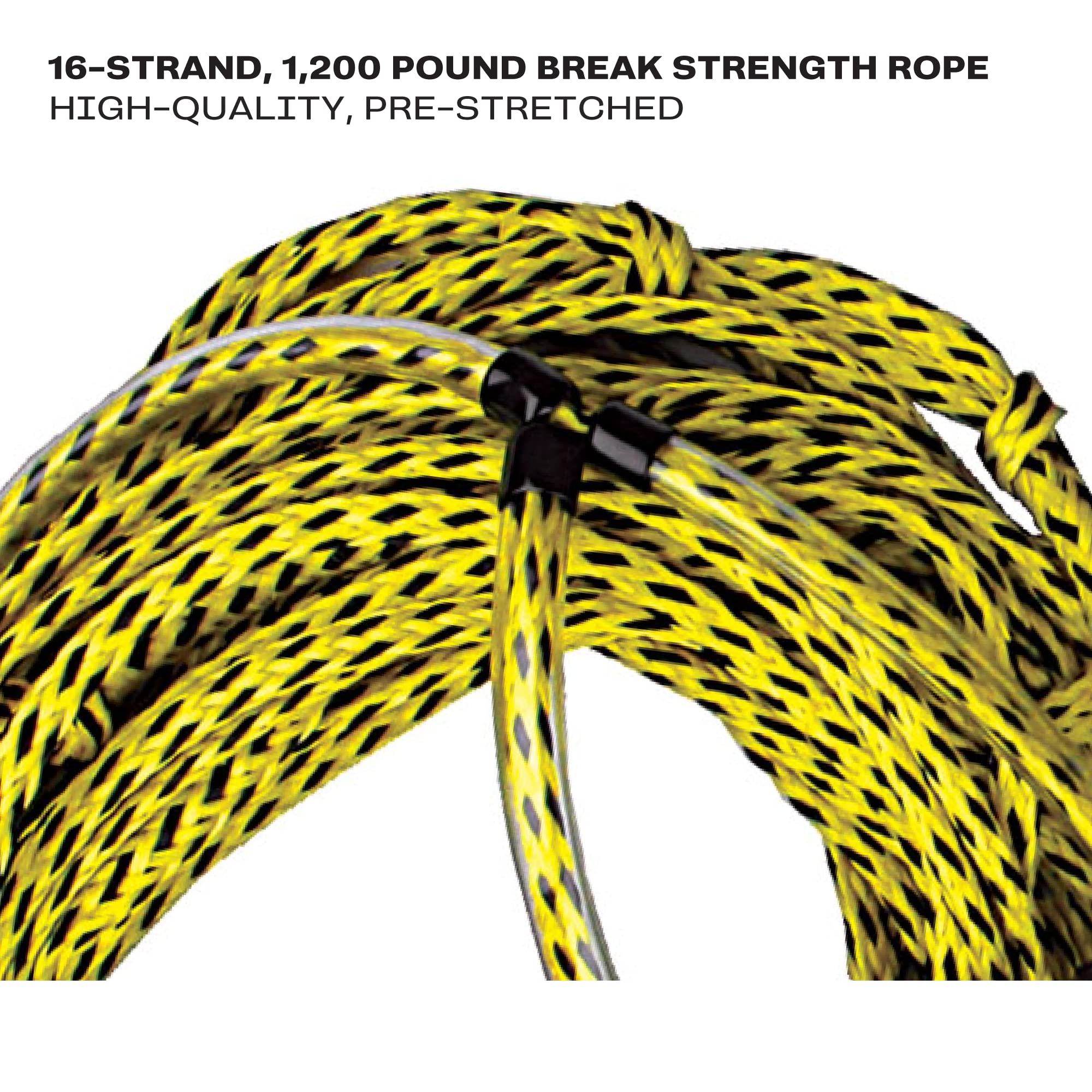 Trick Handle Airhead Wakeboard Rope, 4 Sections, 75-Feet, Yellow