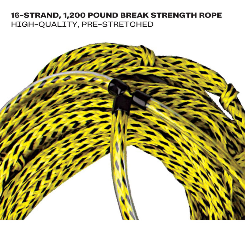Trick Handle Airhead Wakeboard Rope, 4 Sections, 75-Feet, Yellow