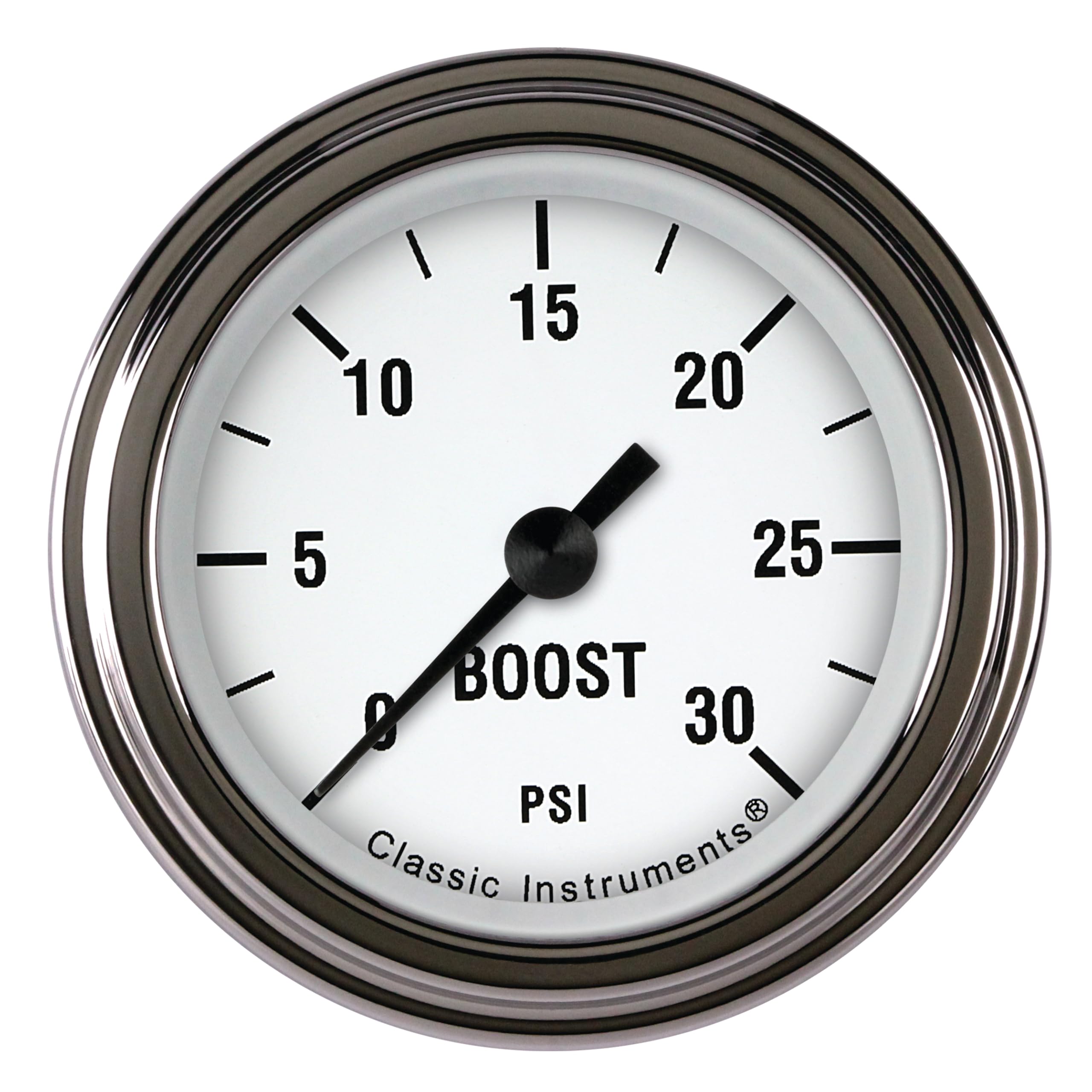 White Hot Classic Instruments 2-1/8" Boost Gauge, WH142SLF 30 psi