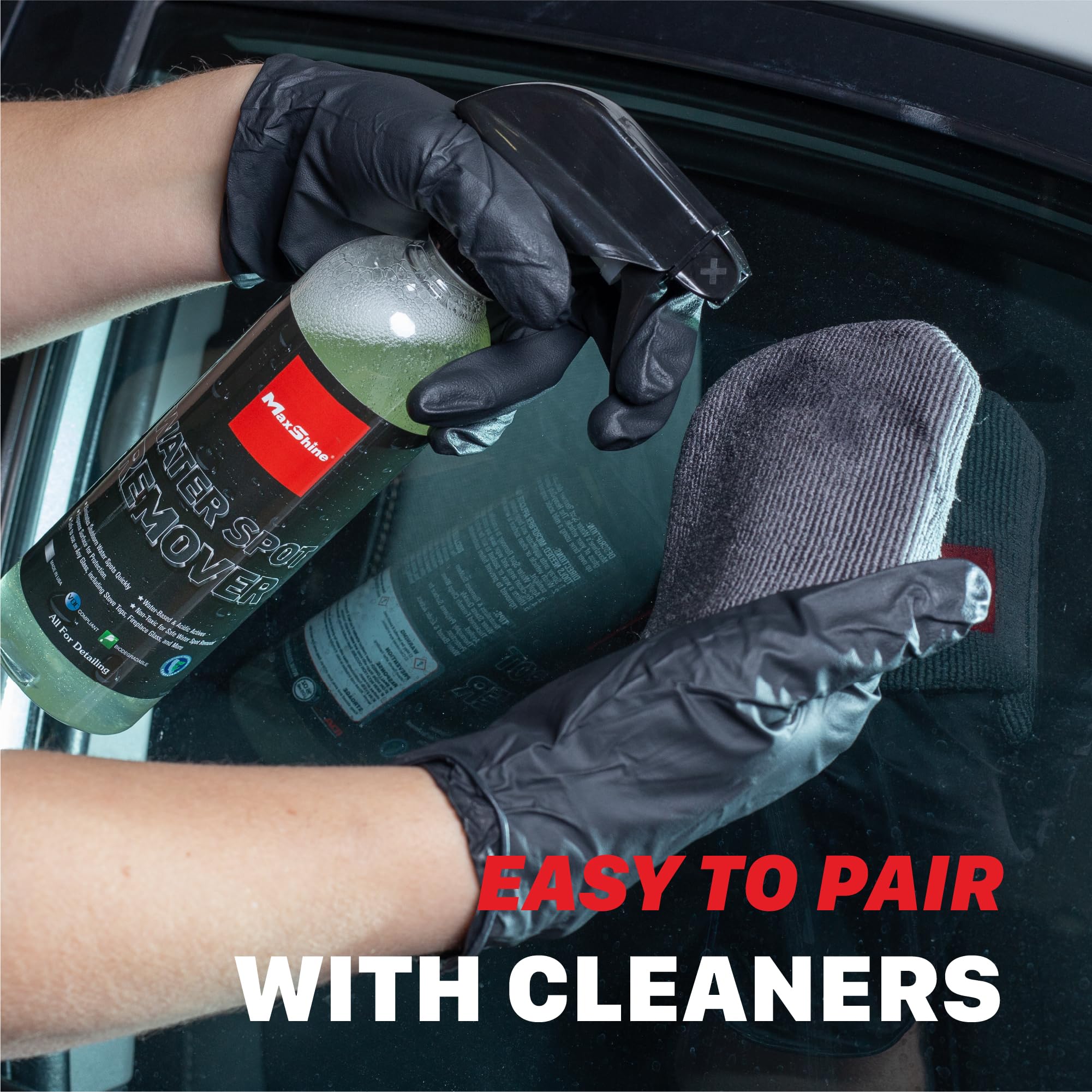 Maxshine Microfiber Universal Coating Applicator Pads, 2-Pack | Finger Pocket Design, Durable & Washable | Reusable Detailing Wax Pads for Car Coating, Sealant & Polish Application