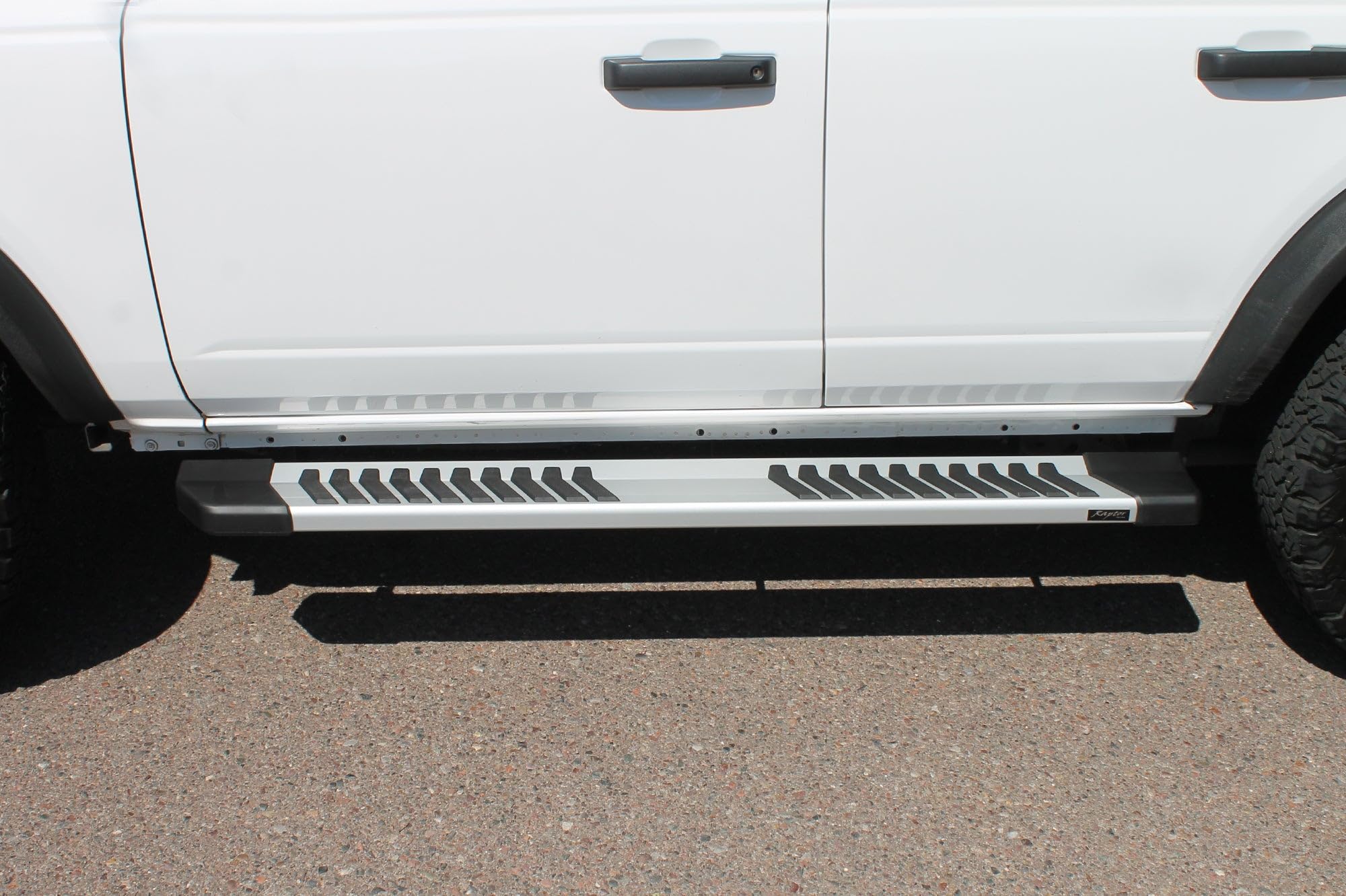 Running Boards Raptor Series Steps 6in OEM Style Aluminum Compatible with 21-26 Bronco 4-Door