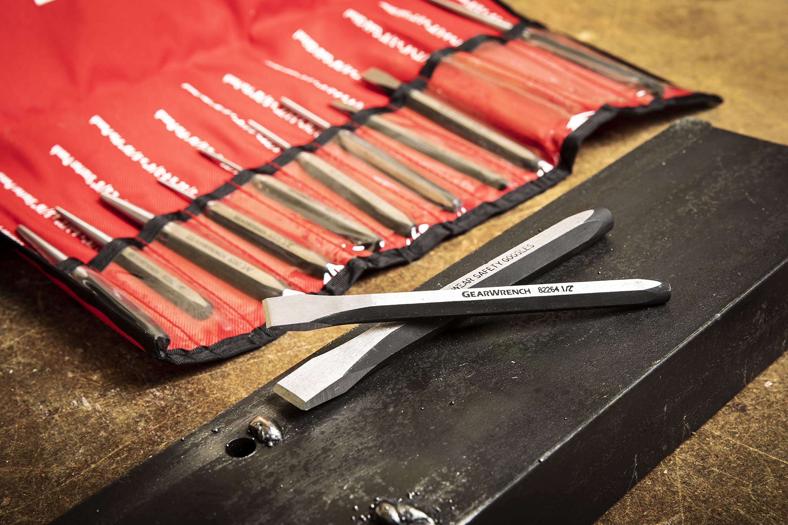 12 Piece GEARWRENCH Punch and Chisel Chrome Set | 82305