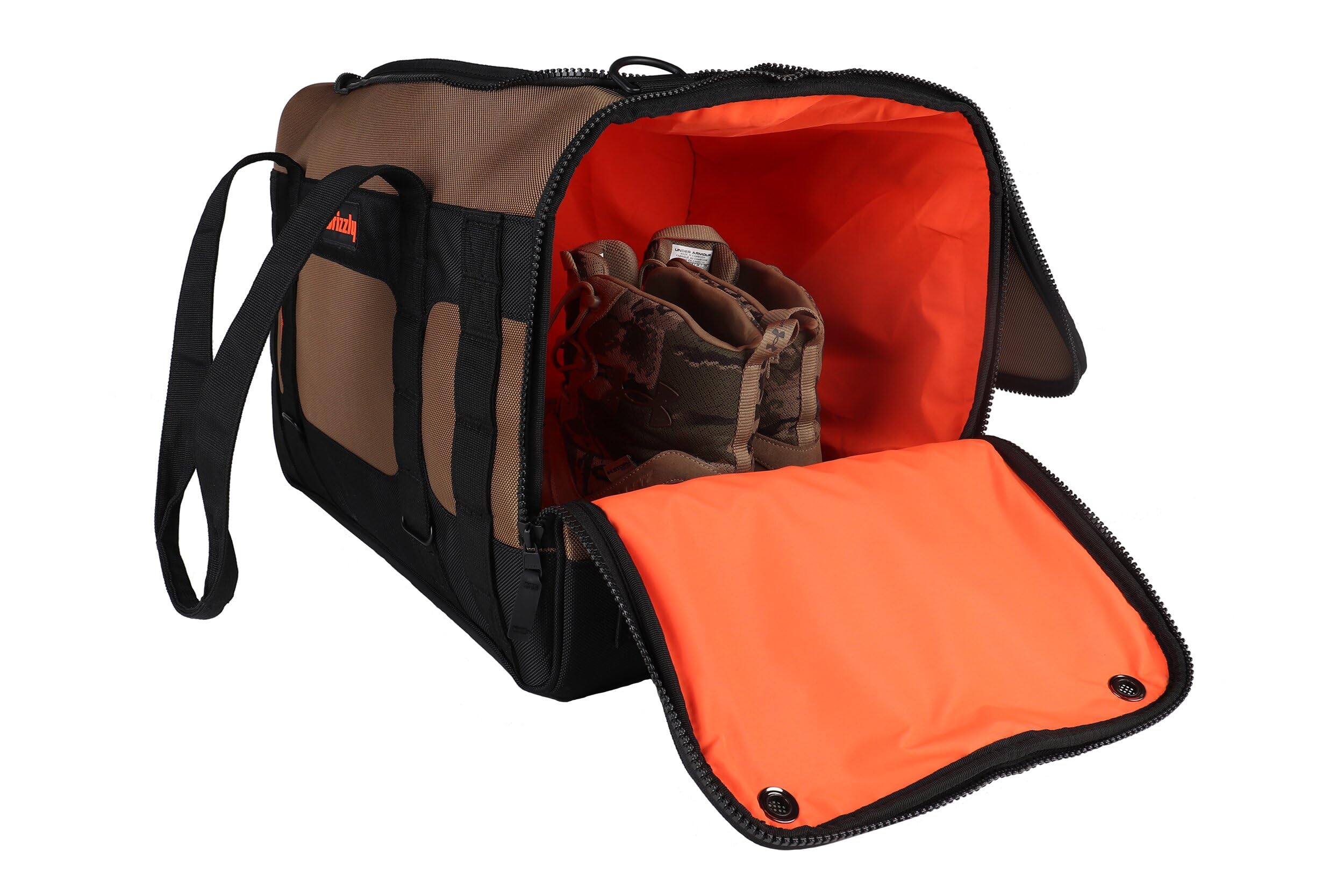 Duffle Grizzly 60 | Heavy-Duty Construction | Water Resistant Base | 60L Capacity | Large Storage Pocket | Tan