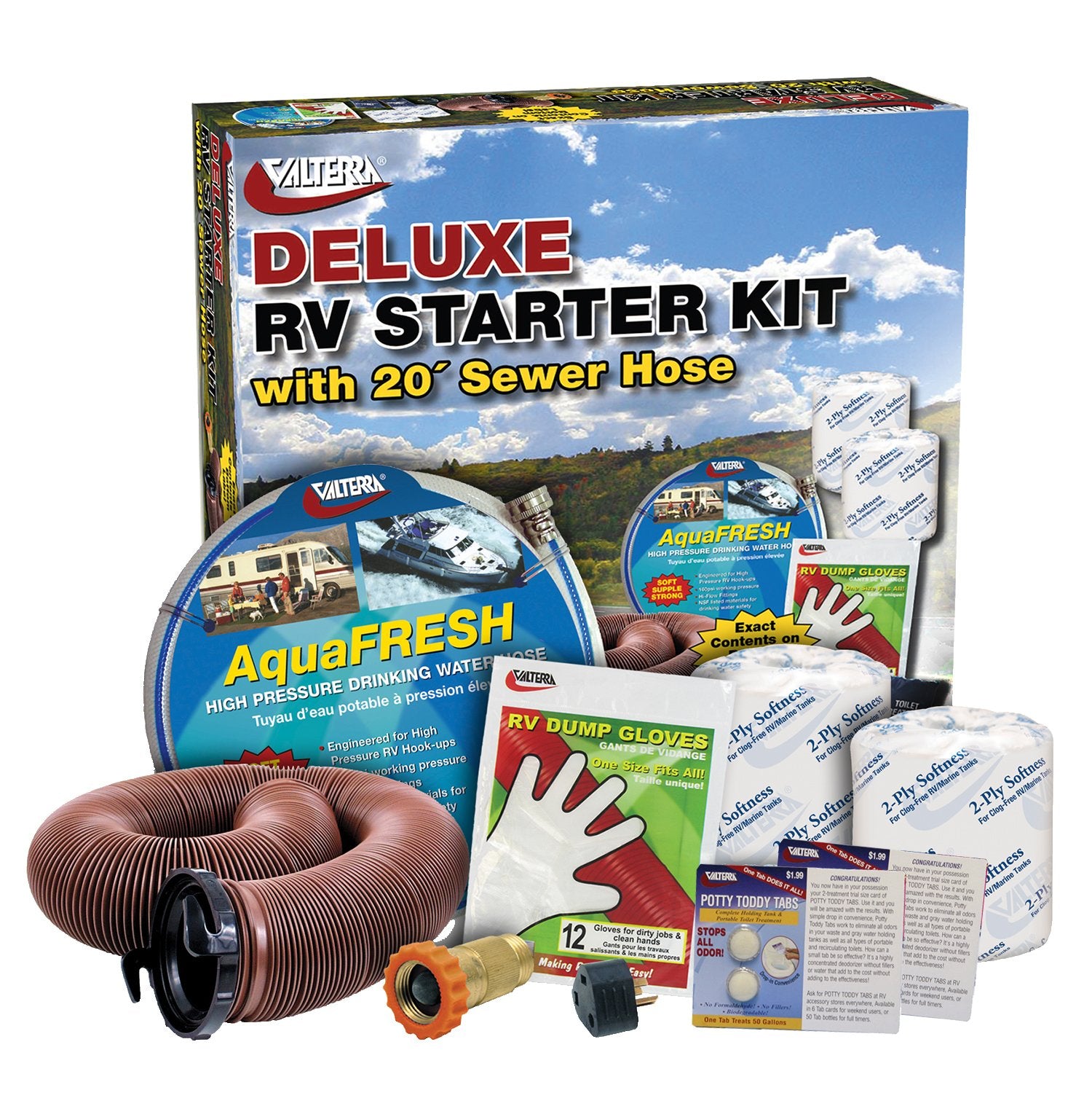 Deluxe RV Starter Kit Valterra K88107 with Potty Toddy