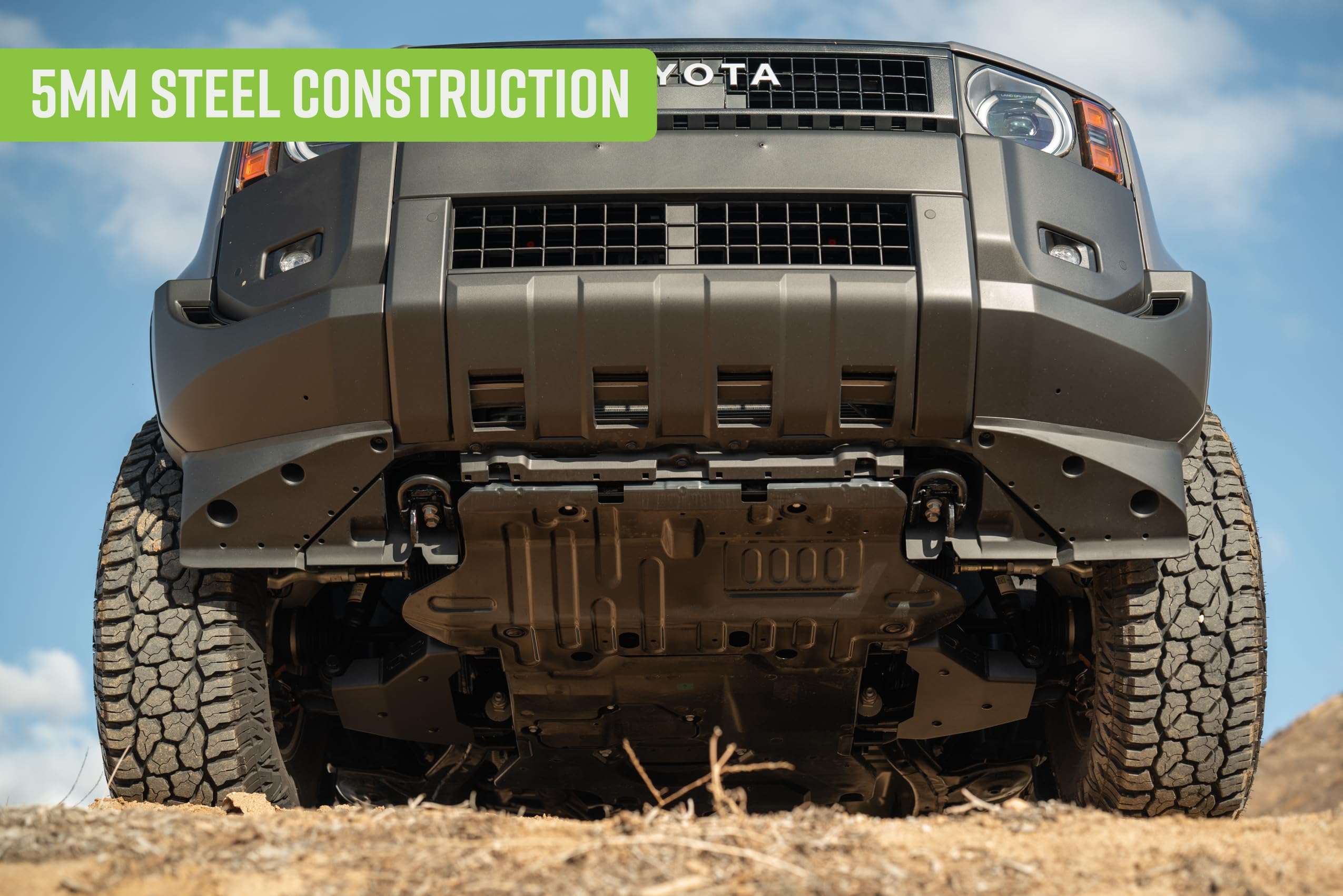 A-Arm Skid Plates DV8 Offroad for 2024-2025 Toyota Land Cruiser | Shields Factory A-Arms from Rocks & Debris | Reinforced Front Ends for Max Protection | Included Carriage Bolt Hardware | Steel | Pair