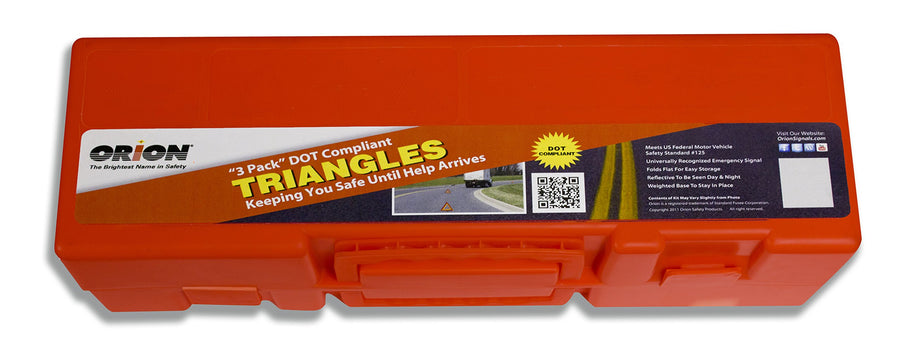 Reflective Roadside Triangle Orion Safety Products - Pack of 3
