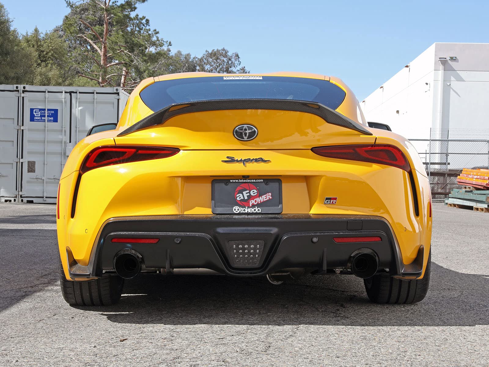 Takeda aFe Power 49-36050-B 3 IN to 2-1/2 IN 304 Stainless Steel Cat-Back Exhaust System w/Black Tip, fits Toyota GR Supra (A90) 2021 L4-2.0L (t)