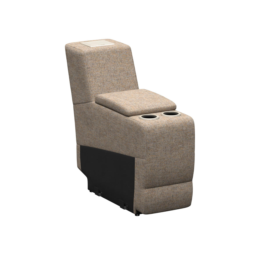 THOMAS PAYNE Seismic Series Signature Dellmead RV Theater Seating 12" Center Console with Storage Compartment, Dual Cupholders, 110V Power Pop-Up Outlet with Two USB Ports - 2024044207