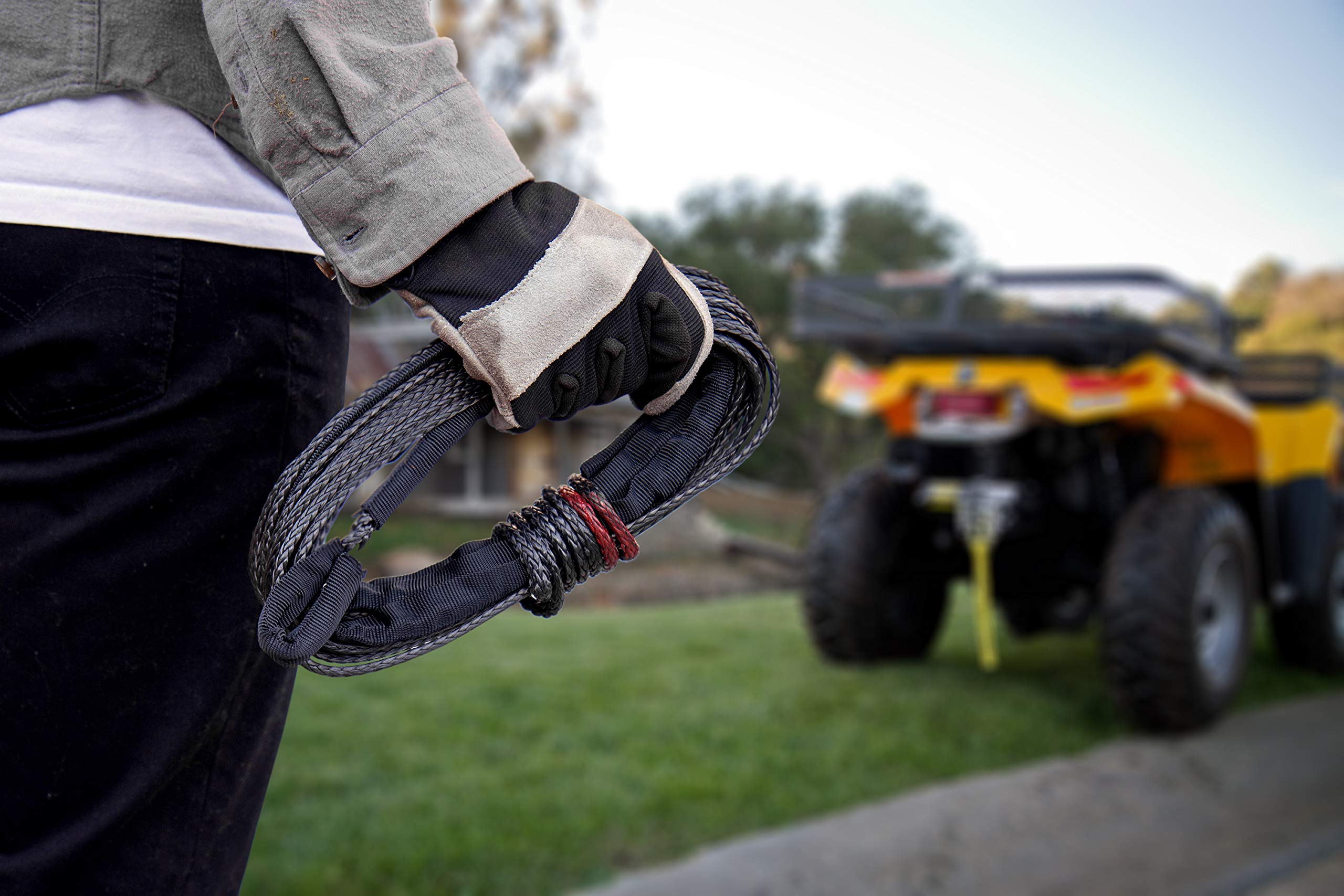 38-Foot Champion Gray Dyneema® Synthetic Winch Rope for 4000-5000-lb. ATV/UTV Winches