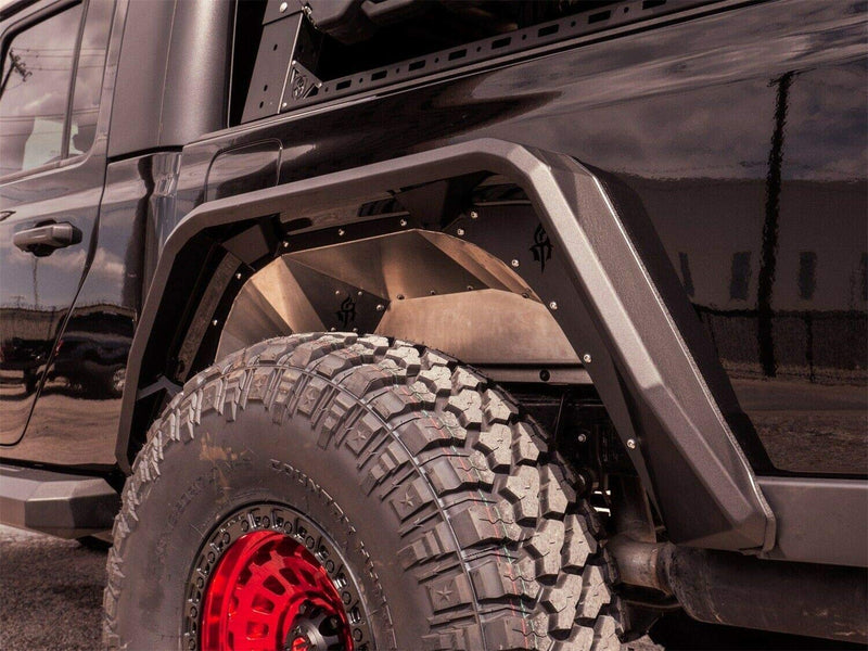 Rear Fendor Flares Road Armor RDA520AFR0B Fits Jeep Gladiator, Black