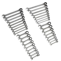 34 Pc. GEARWRENCH Standard & Stubby Ratcheting Wrench Set, SAE & Metric - 85034