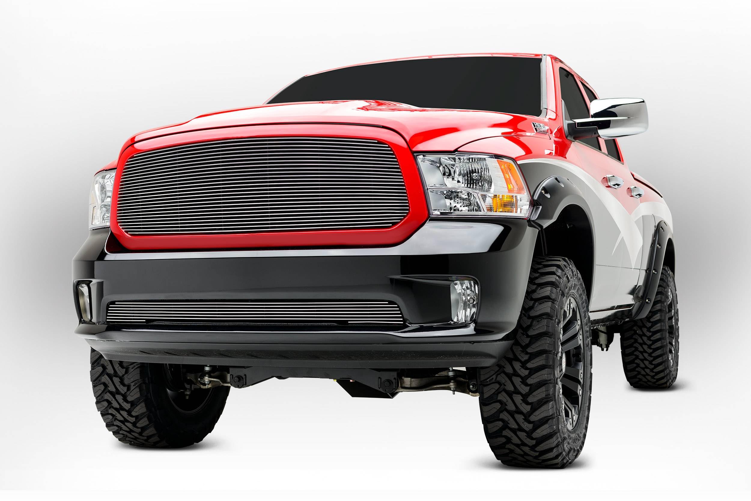 Horizontal T-Rex 20458 Aluminum Polished Finish Billet Grille Insert for Dodge RAM 1500