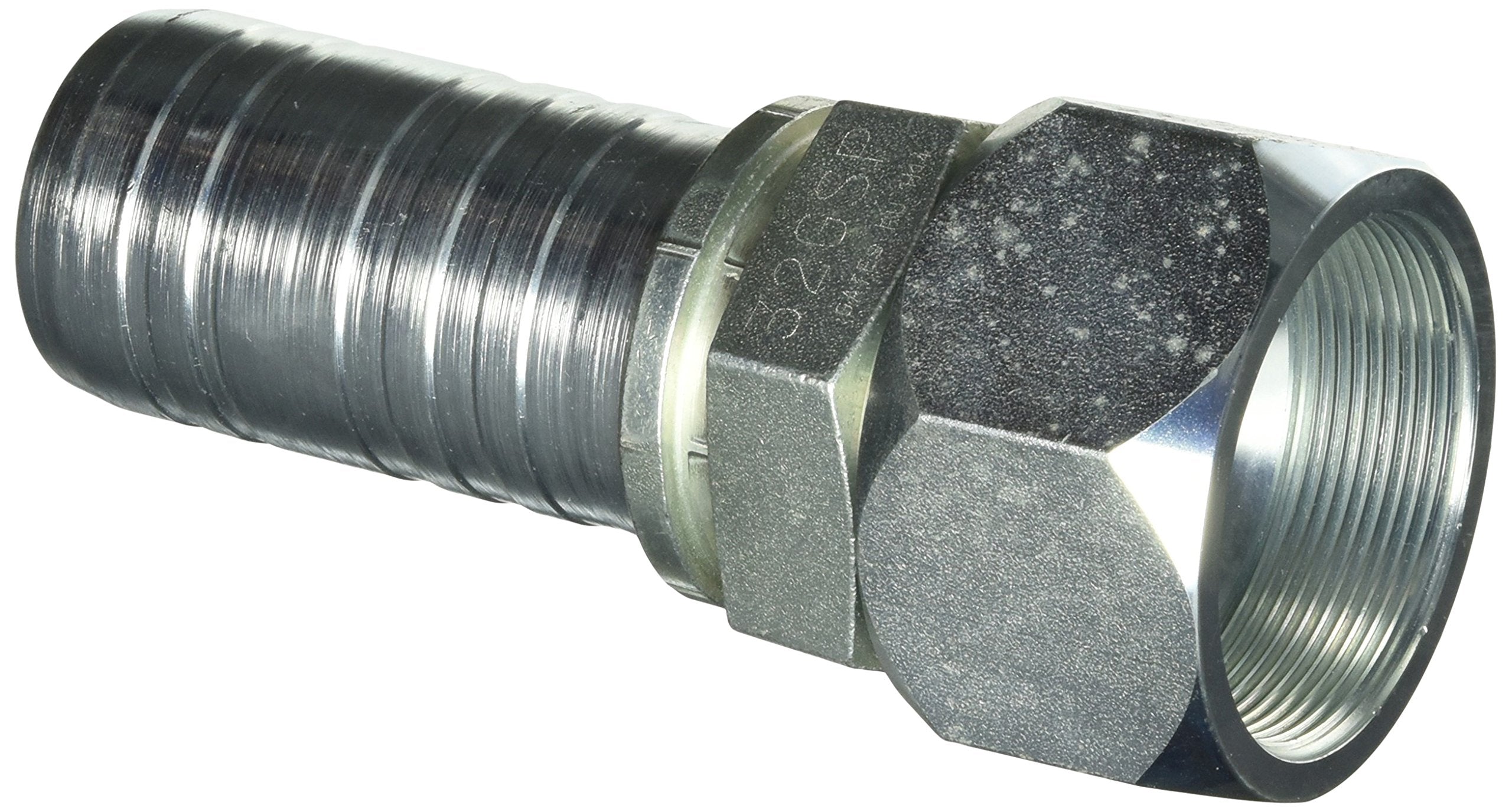 GlobalSpiral Gates 32GSP-32FJX Couplings, Female JIC 37° Flare Swivel, Zinc Plated Carbon Steel, 6.80", 2" ID