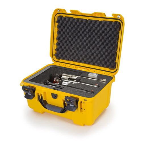 Nanuk Waterproof Hard Case 918 for Revolvers with Custom 3UP Foam Insert - Yellow