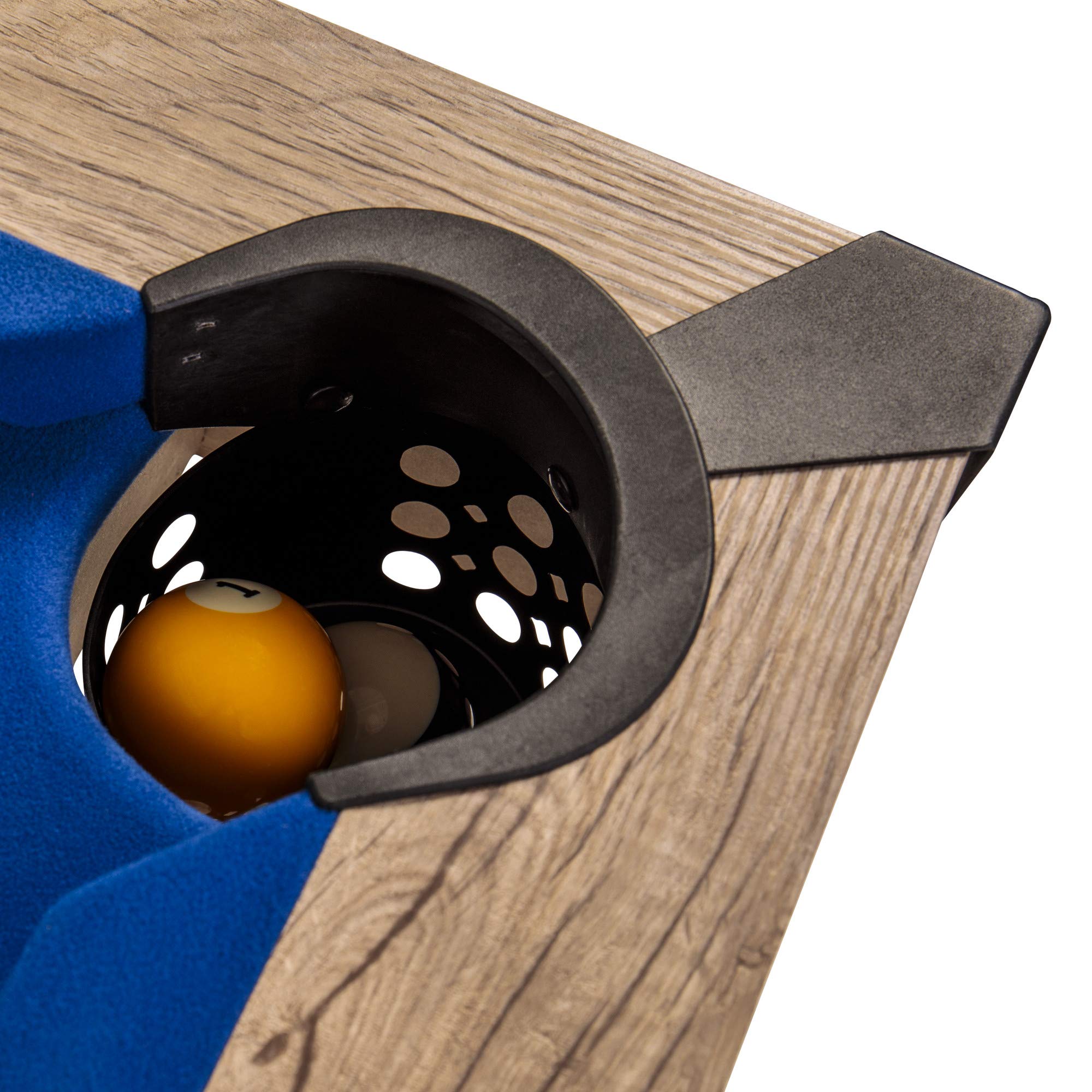 Kirkwood American Legend 84” Billiard Table with Rustic Blond Finish, K-Shaped Legs and Royal Blue Cloth