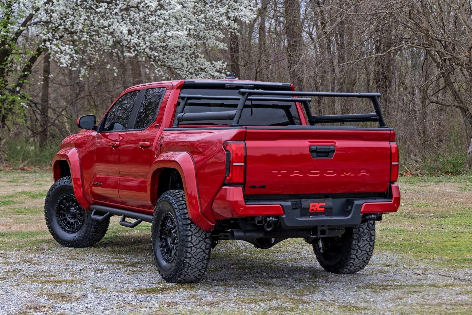 Rough Country Bed Rack Full-Height for Toyota Tacoma (2024-2025) - Modular Aluminum Truck Rack for Cargo Racks, Rooftop Tents, Ladders & Overland Gear