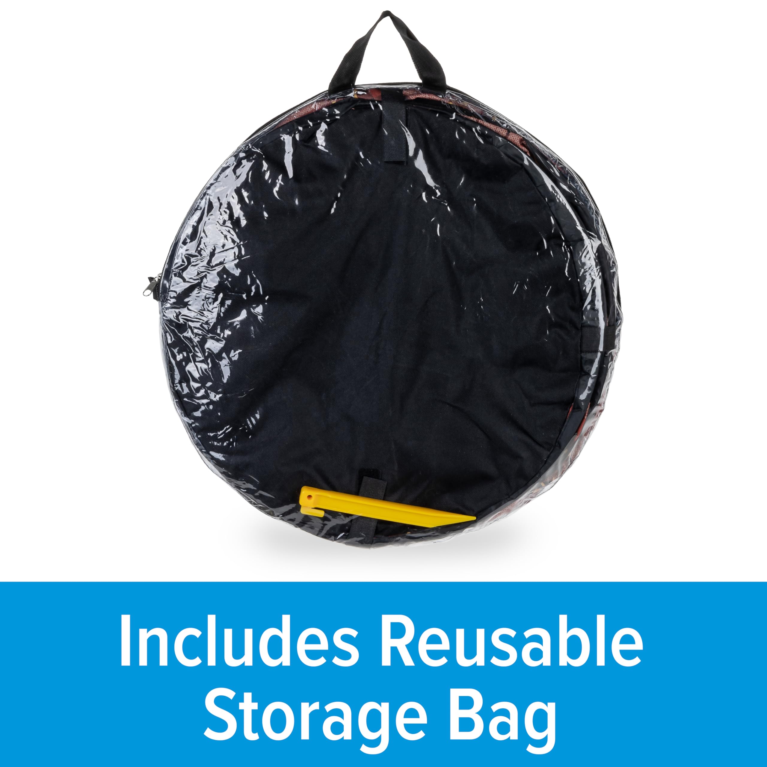 Camco Utility Container Pop-Up - Use as Collapsible Trash Can When Camping - Holds 30-Gallon Kitchen-Size Trash Bags - 2-Ft Tall & Collapses for RV Storage and Organization (53489)