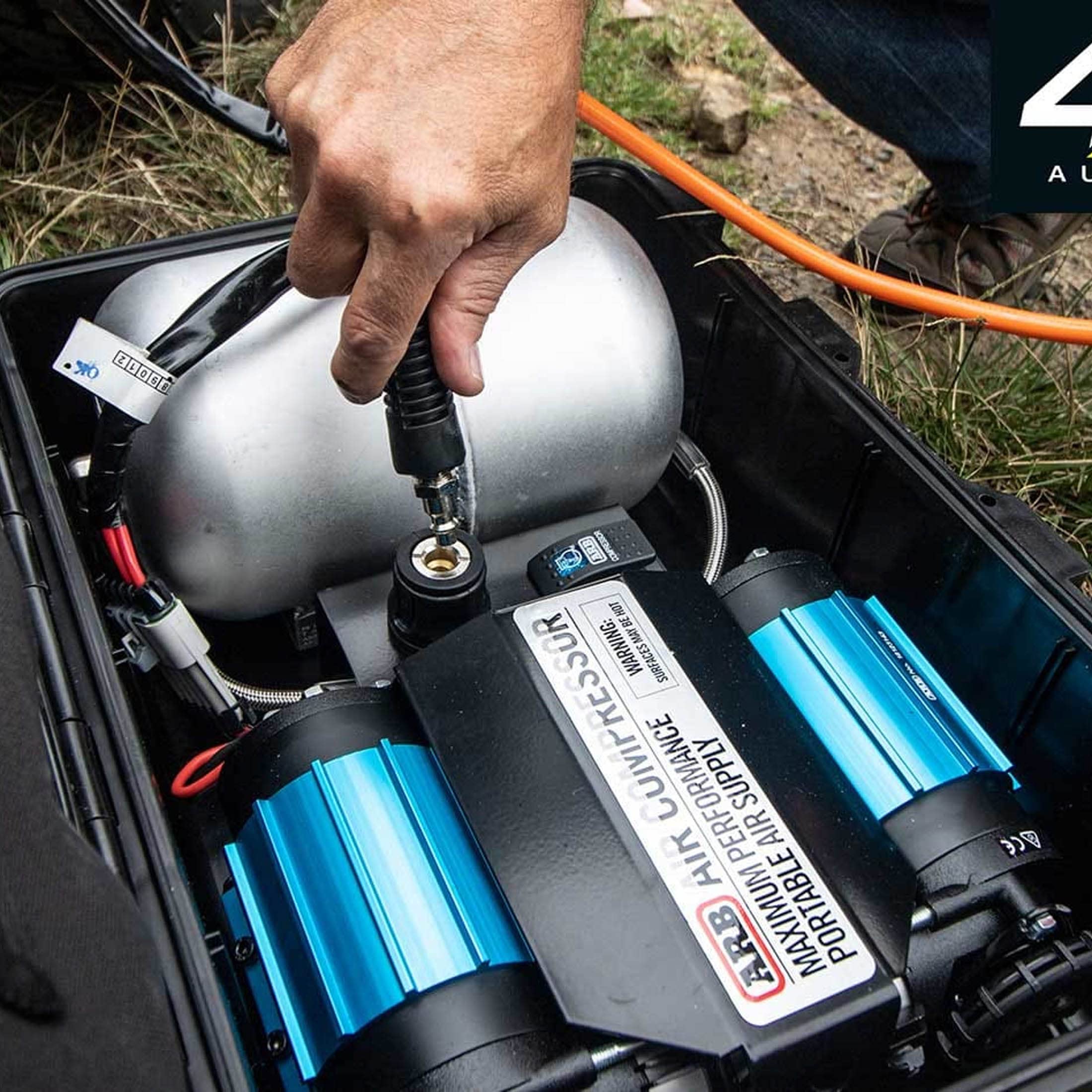 12V ARB (CKMTP12) High Performance Twin Motor Portable Air Compressor