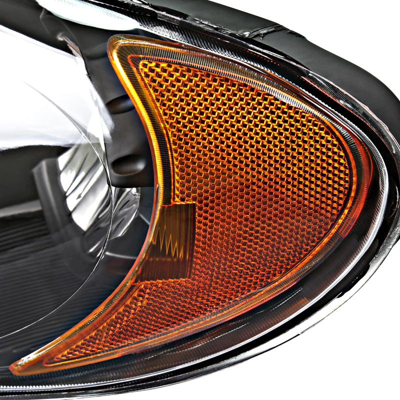 Black Headlights SPEC-D TUNING Compatible with 2005-2007 Chrysler Town & Country, Left + Right Pair Headlamp Assembly