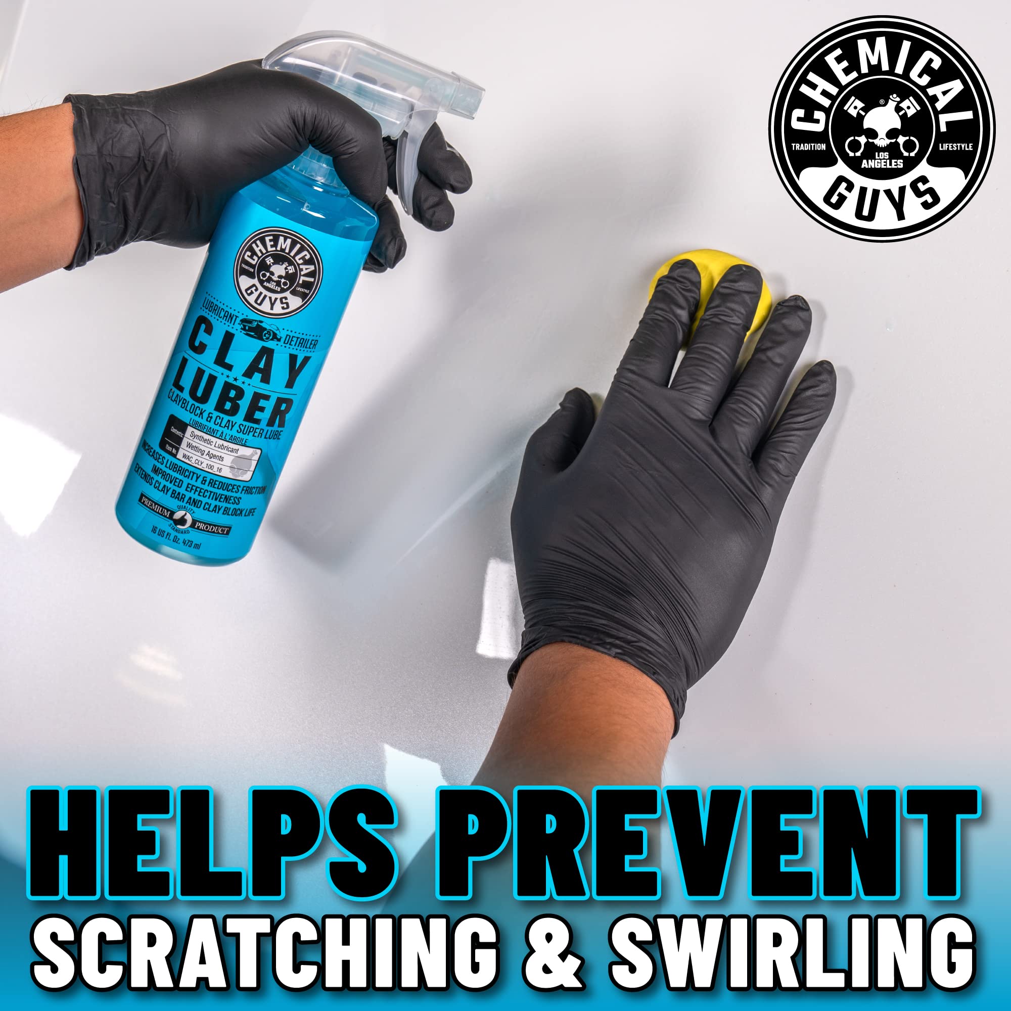 Chemical Guys Clay Luber Synthetic Lubricant WAC_CLY_100_16 with Wetting Agents for Clayblock and Car Detailing Clay (Works on Cars, Trucks, SUVs, Jeeps & More), 16 fl oz