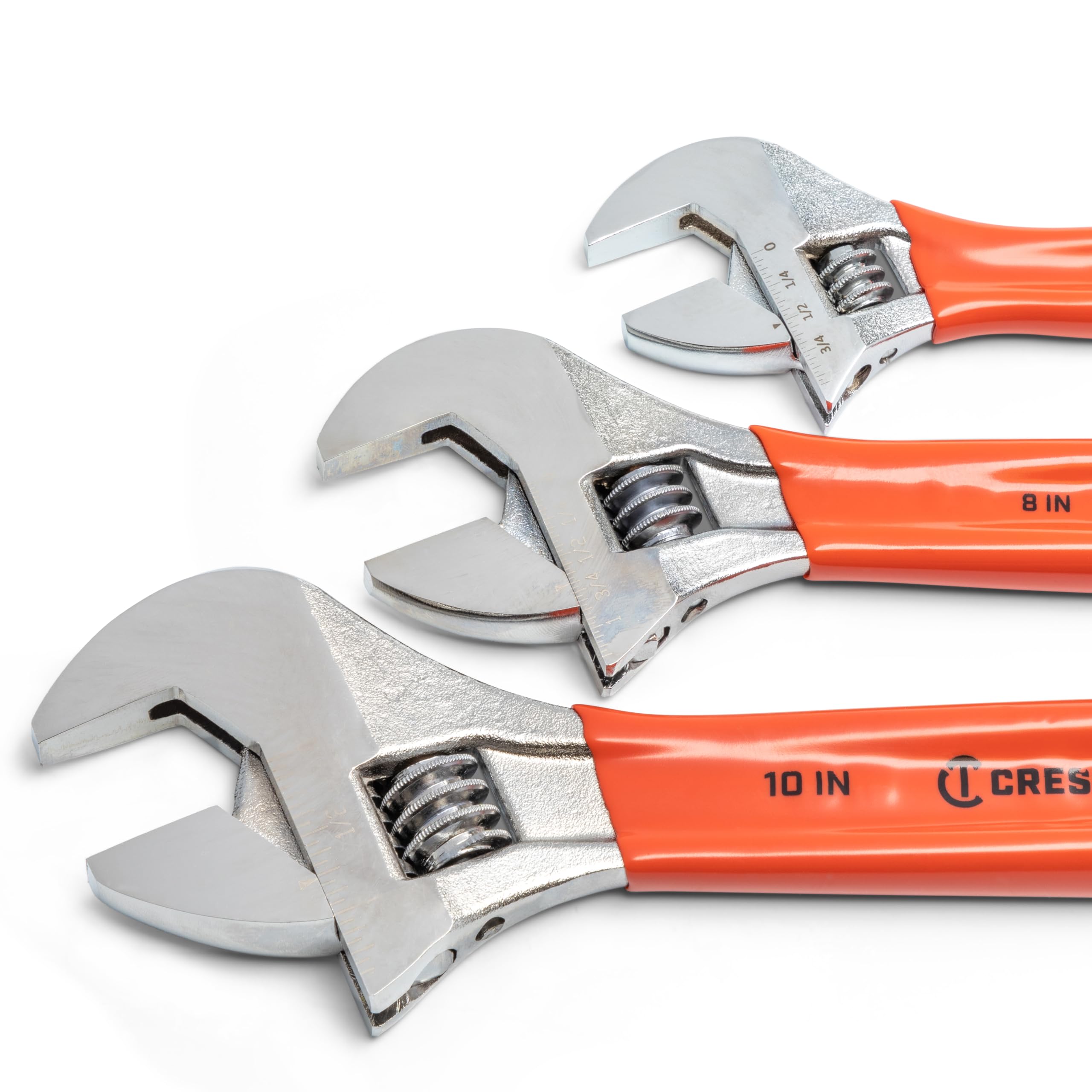 Crescent 3 Piece Wrench Set Adjustable Cushion Grip 6", 8" & 10" - AC26810CV